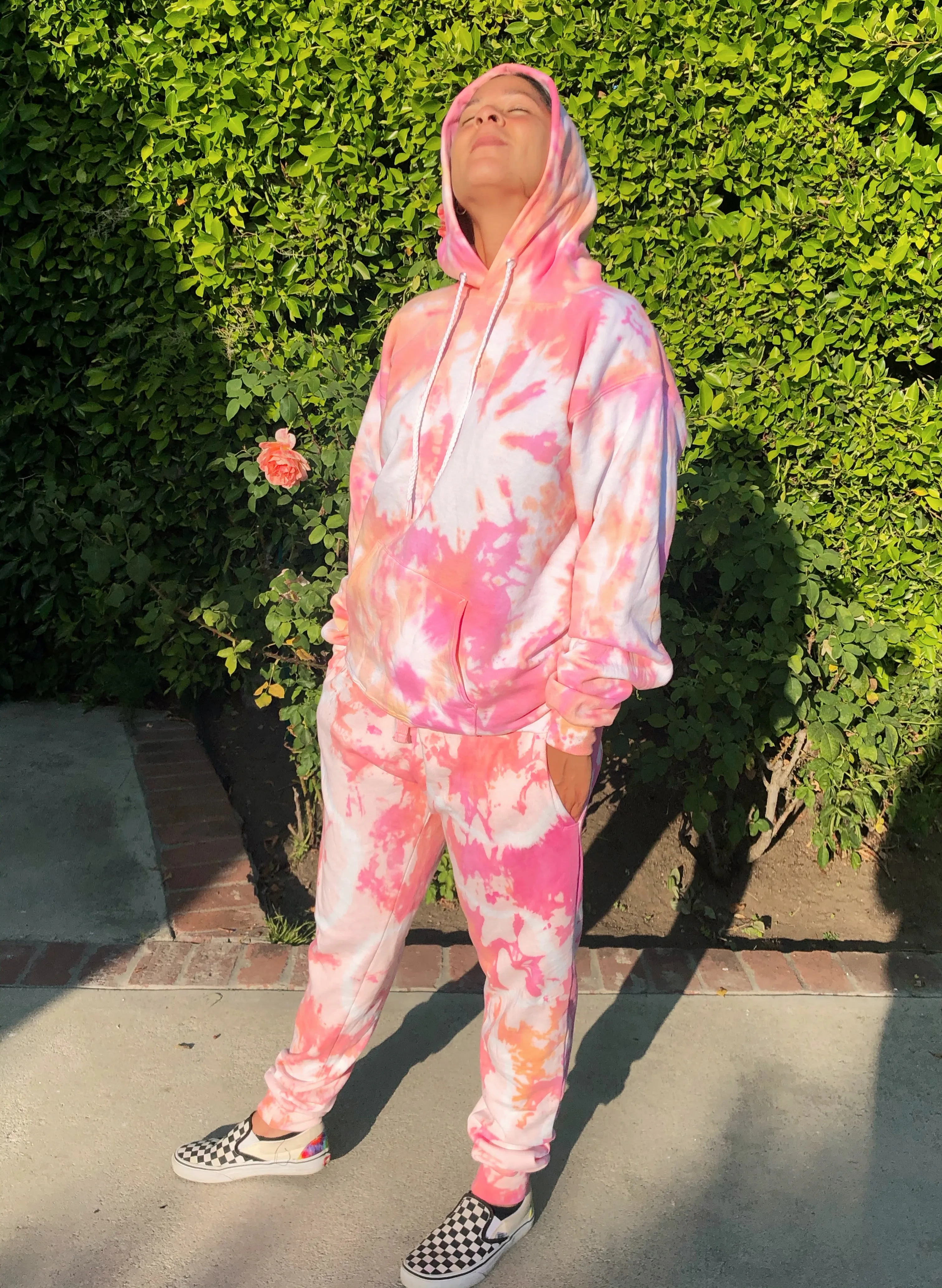 Peach Sherbert Tie Dye Loungewear Set