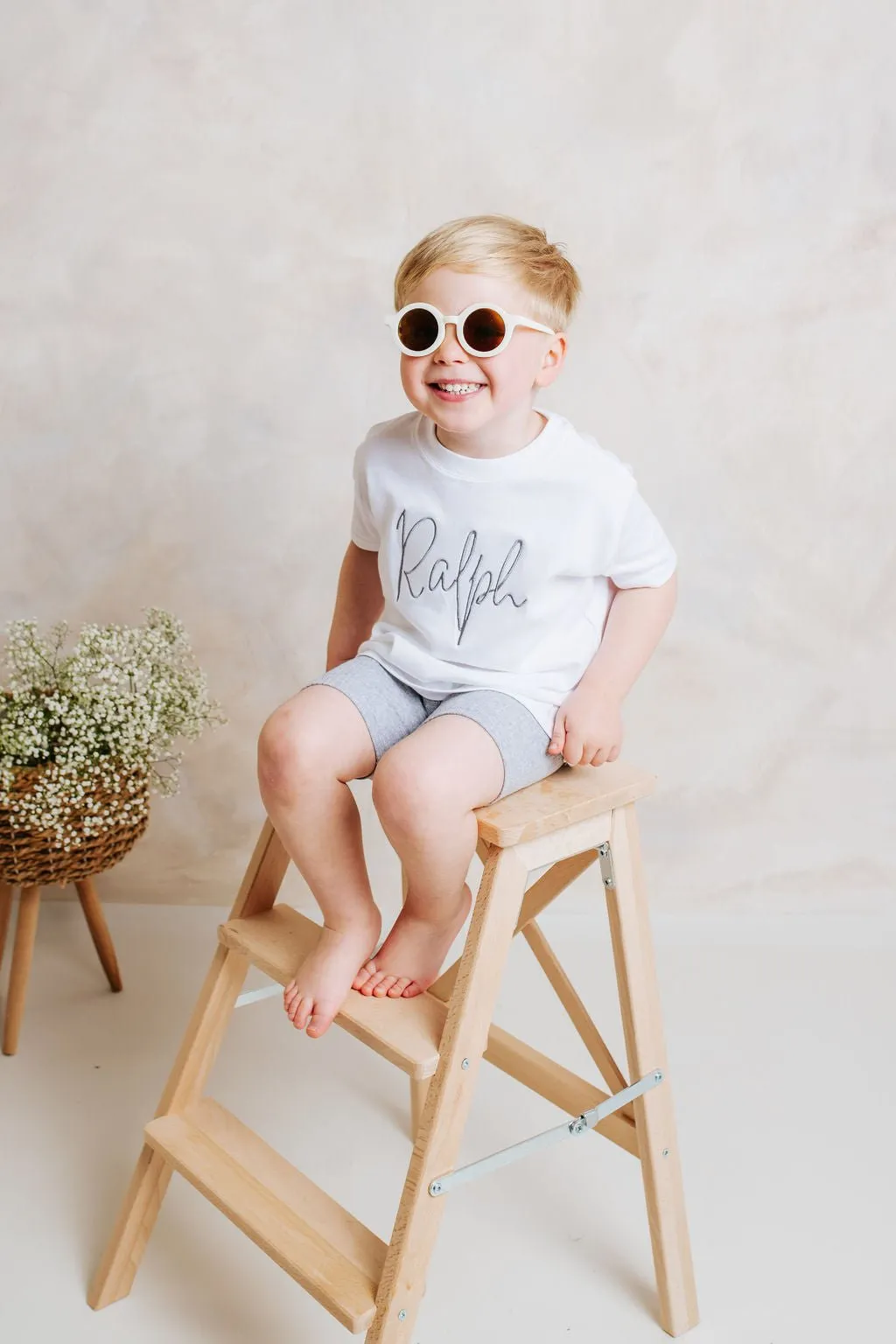 Personalised Tshirt and Grey Cycling Short Set