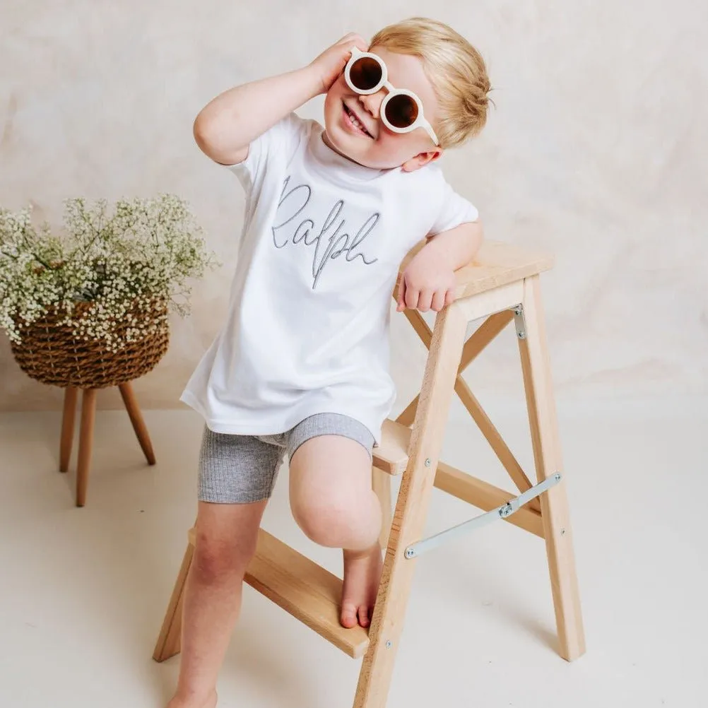 Personalised Tshirt and Grey Cycling Short Set