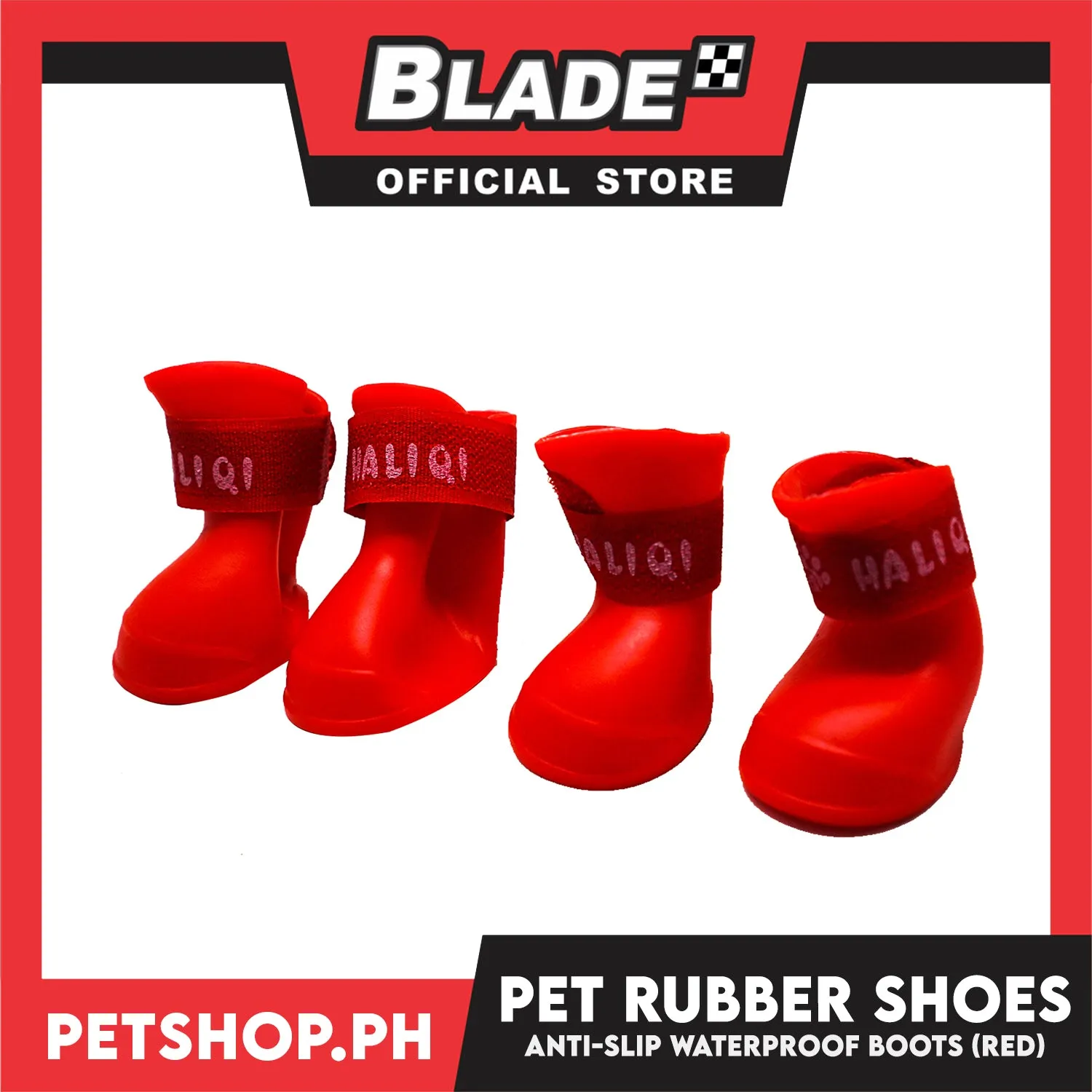Pet Rubber Rain Shoes Anti-Slip Waterproof Rubber Boots with Paws Cover P6711 - Rubber Boots