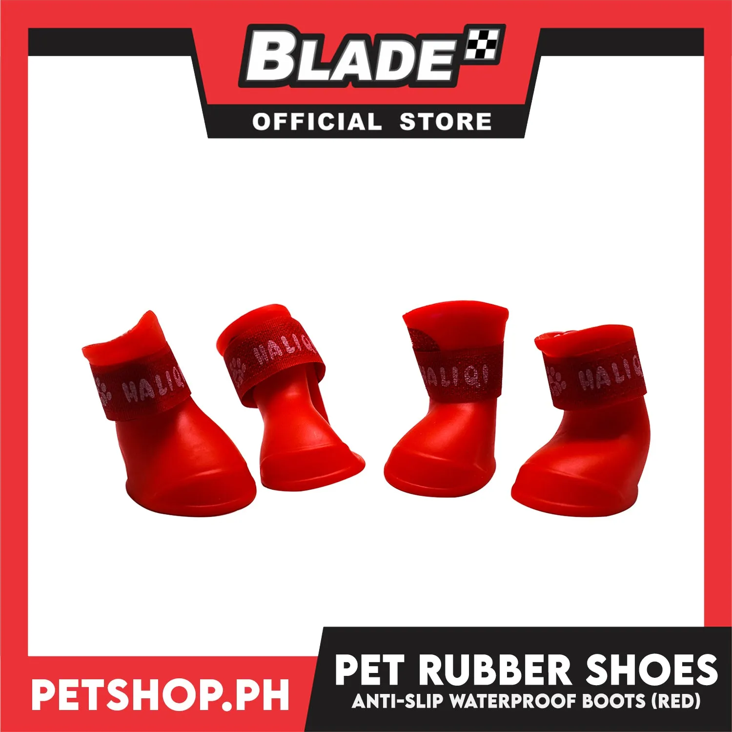Pet Rubber Rain Shoes Anti-Slip Waterproof Rubber Boots with Paws Cover P6711 - Rubber Boots