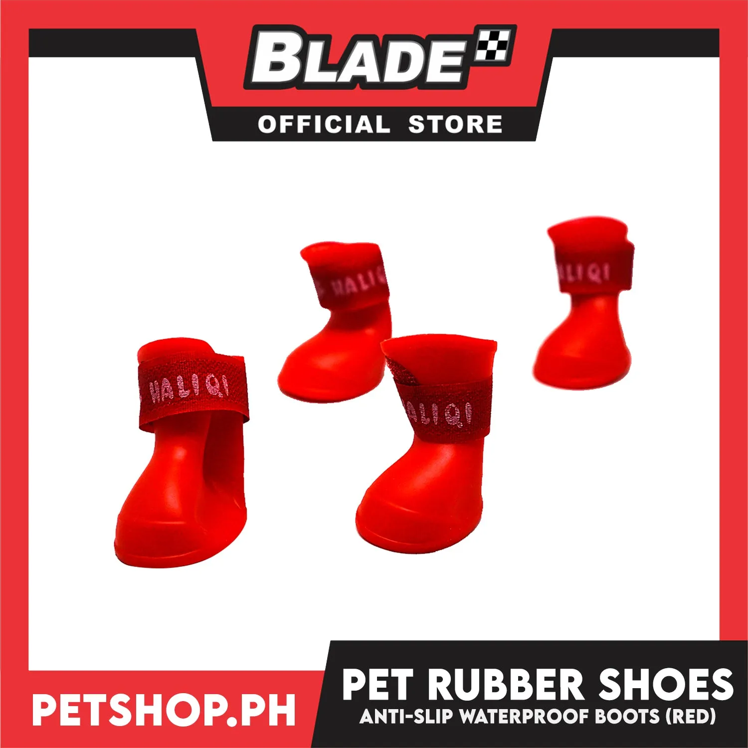 Pet Rubber Rain Shoes Anti-Slip Waterproof Rubber Boots with Paws Cover P6711 - Rubber Boots