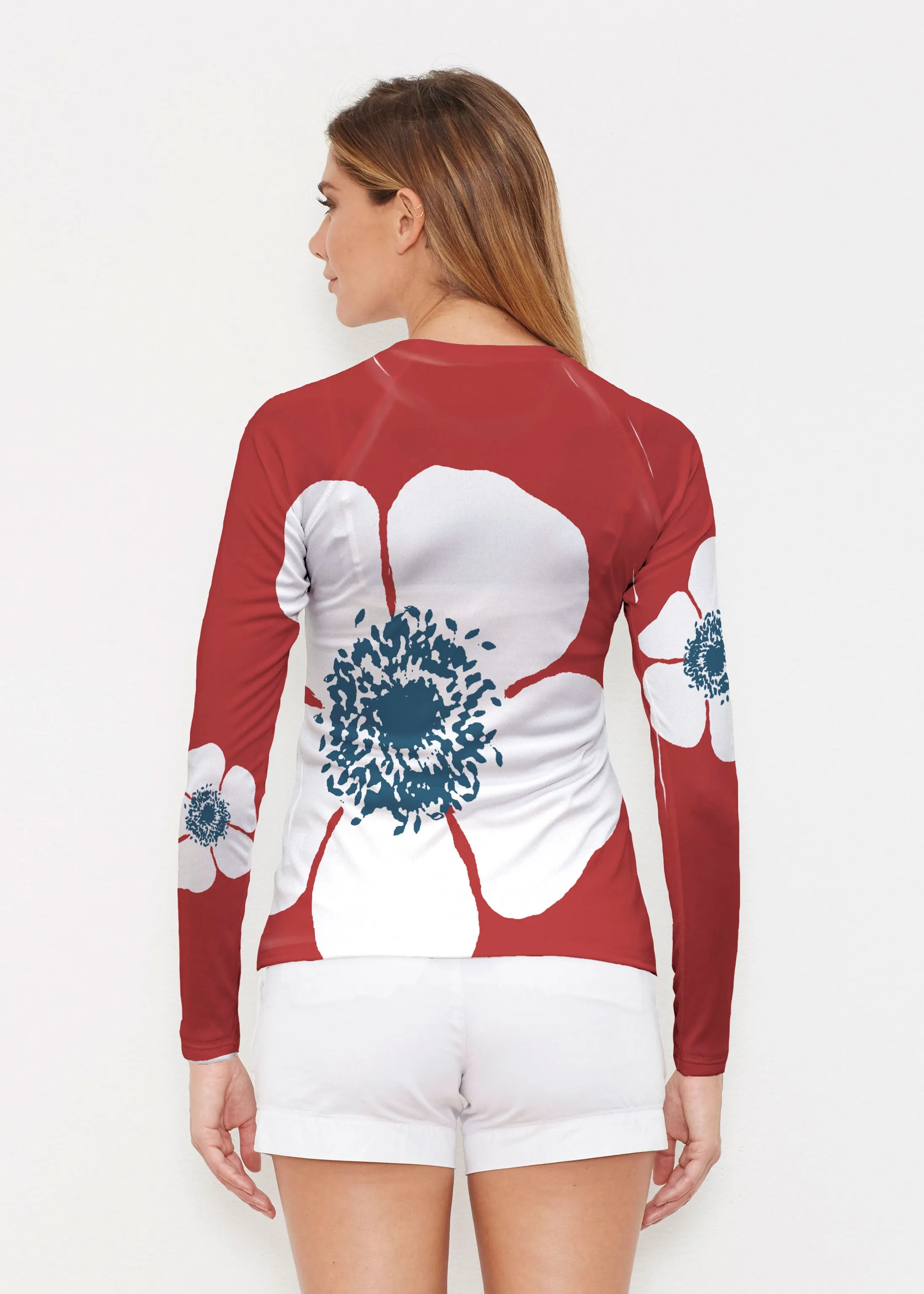 Poppy Red (7015) ~ Long Sleeve Rash Guard