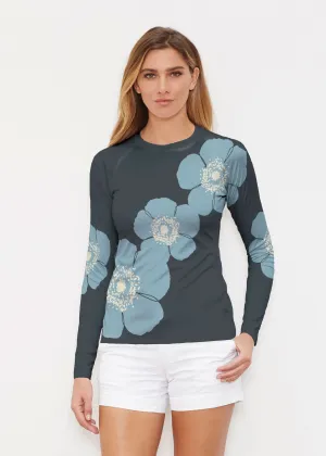 Poppy SteelBlue-Grey (7066) ~ Long Sleeve Rash Guard
