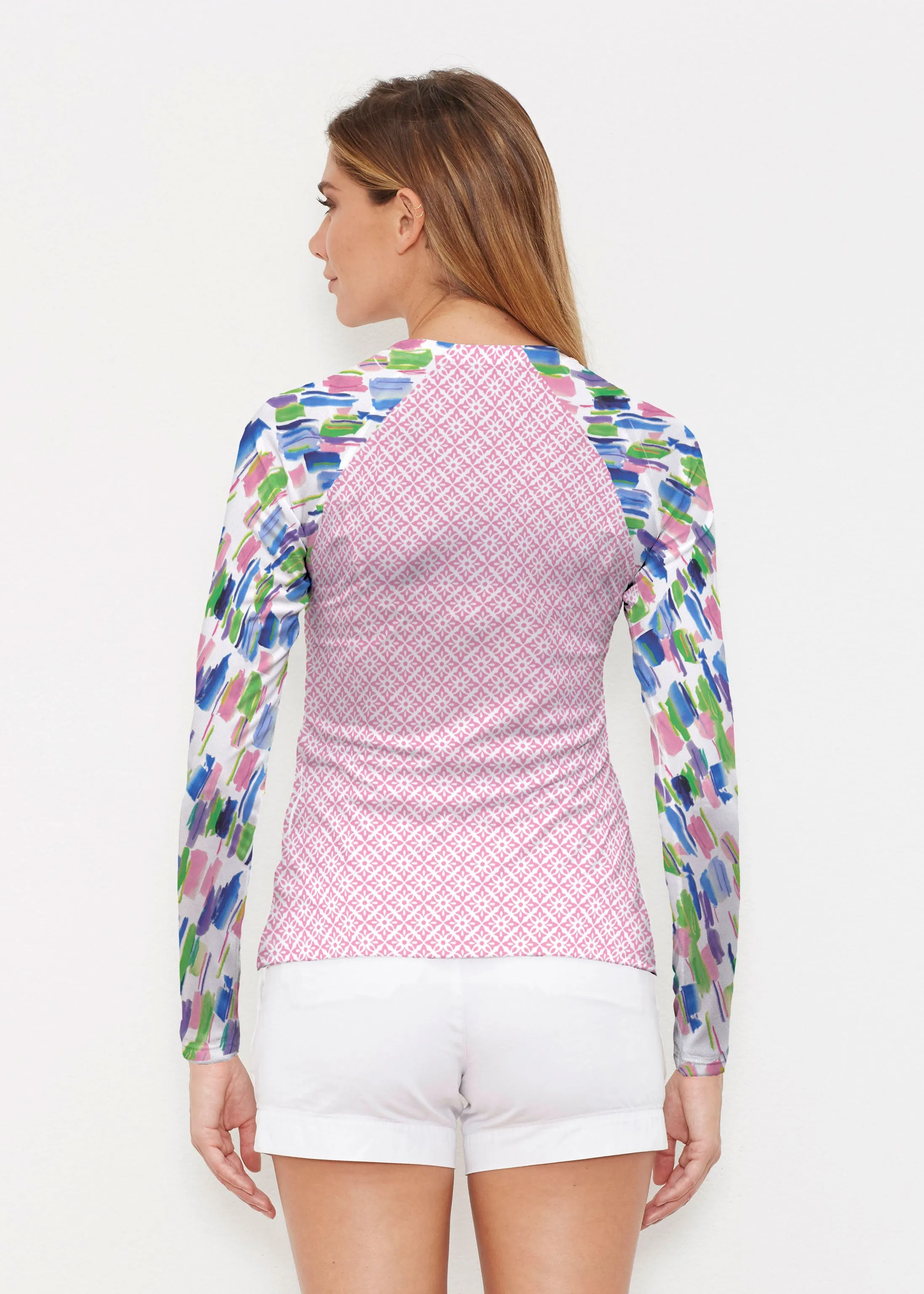 Pops of Bliss (8047) ~ Long Sleeve Rash Guard