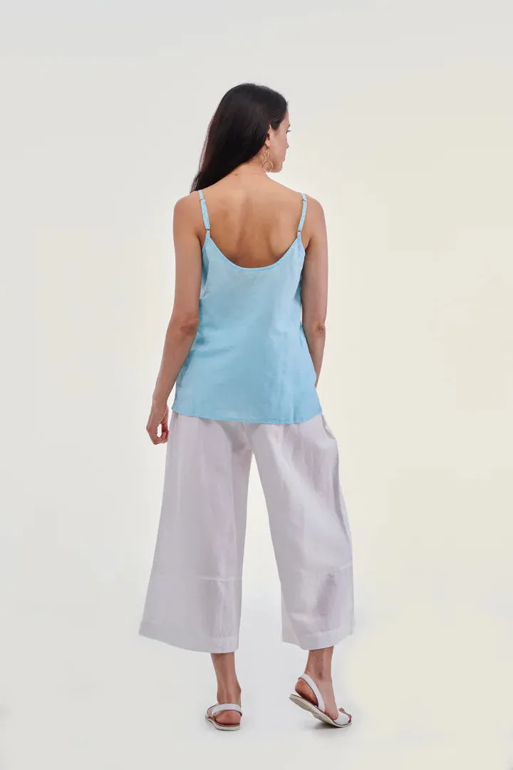 Porto Cami Aquamarine Linen/Organic Cotton