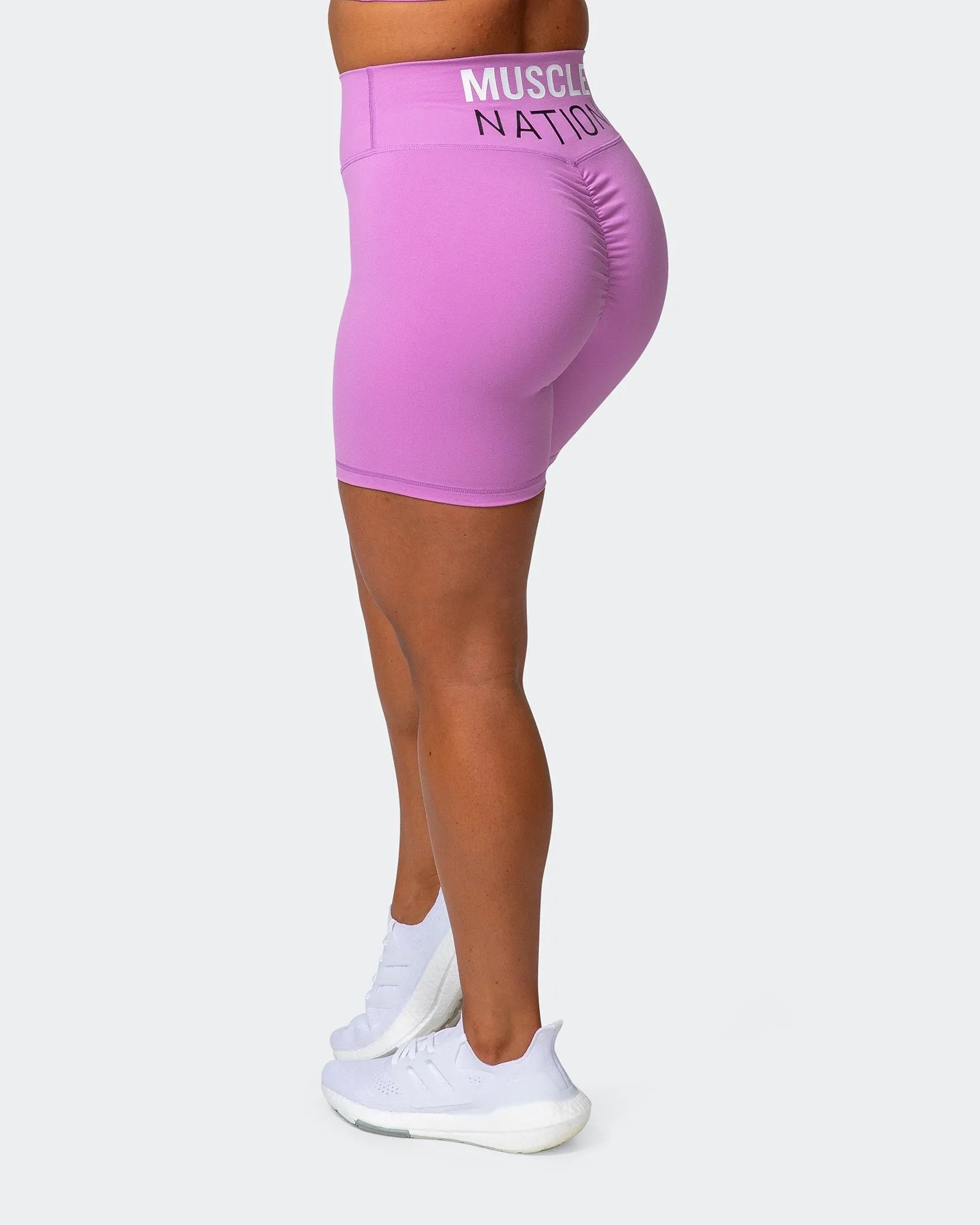 Prize Fighter Bike Shorts Orchid w/ White & Black