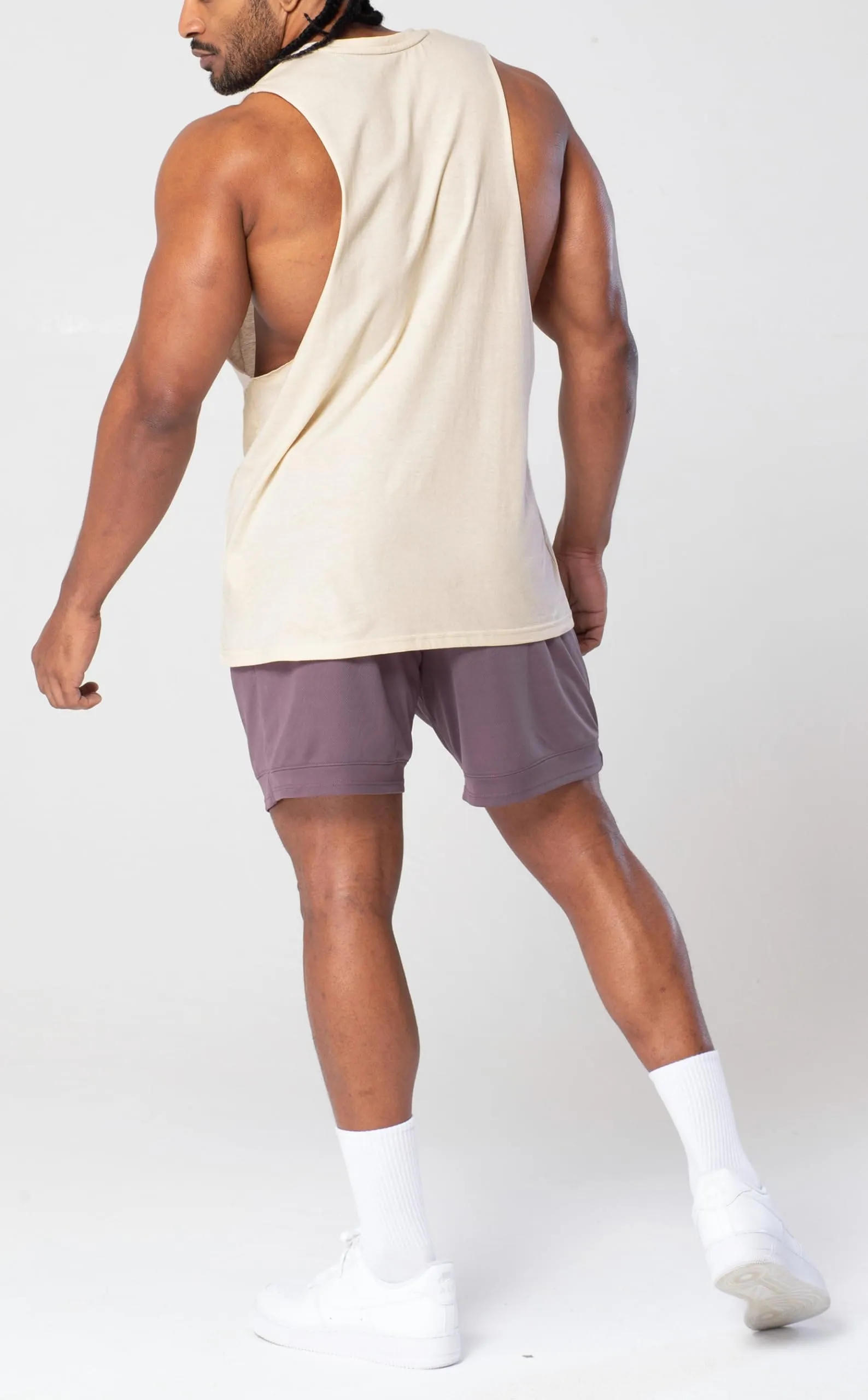 Project Titan Men's Icon Workout Drop Arm Tank Top Cut Off Sleeveless Gym Shirt