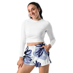 Purple flower Athletic Shorts