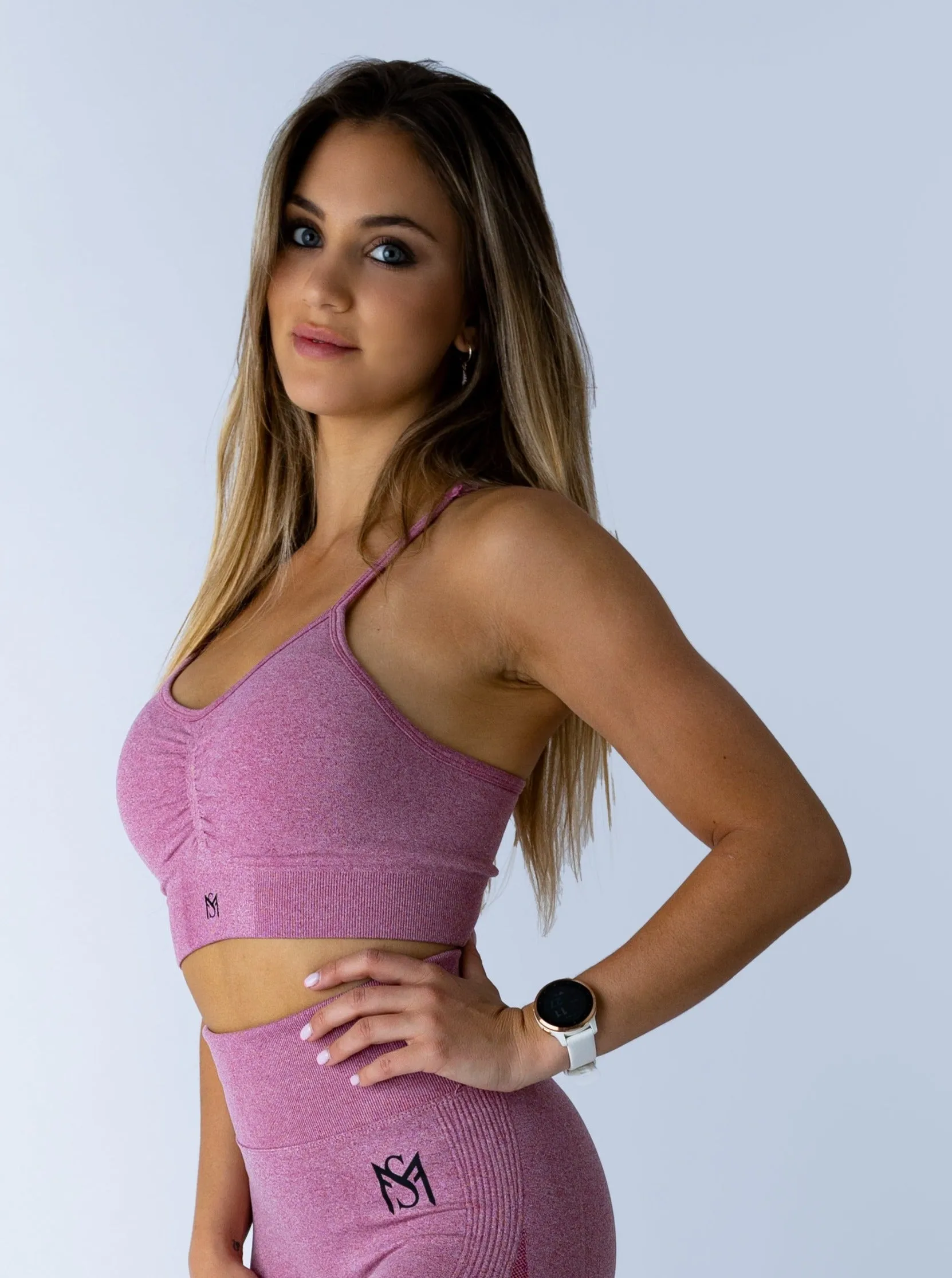 Push Up Collection Dark Pink Sport Bra
