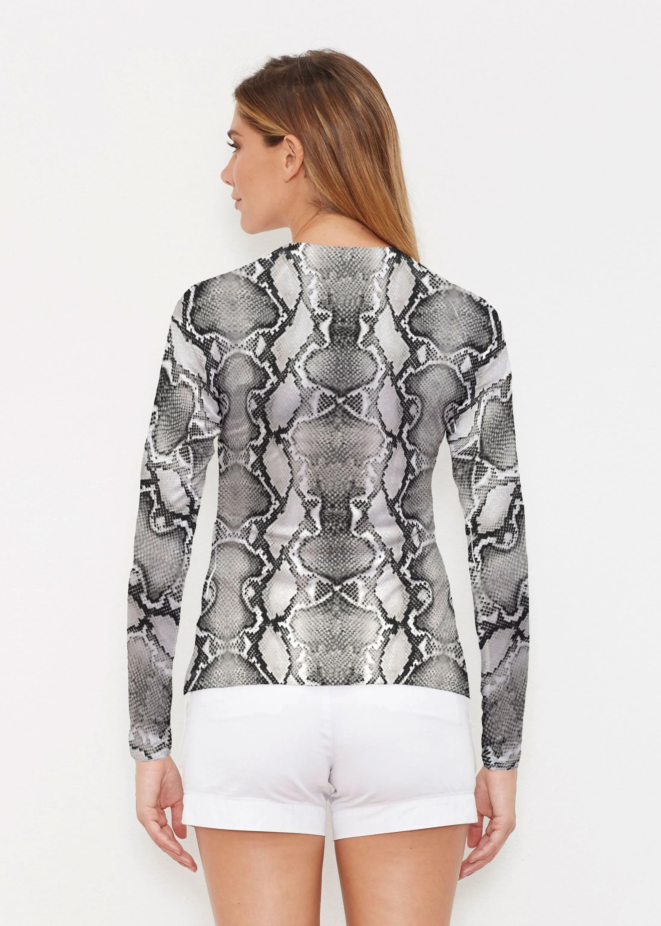 Python Silver (7272) ~ Long Sleeve Rash Guard