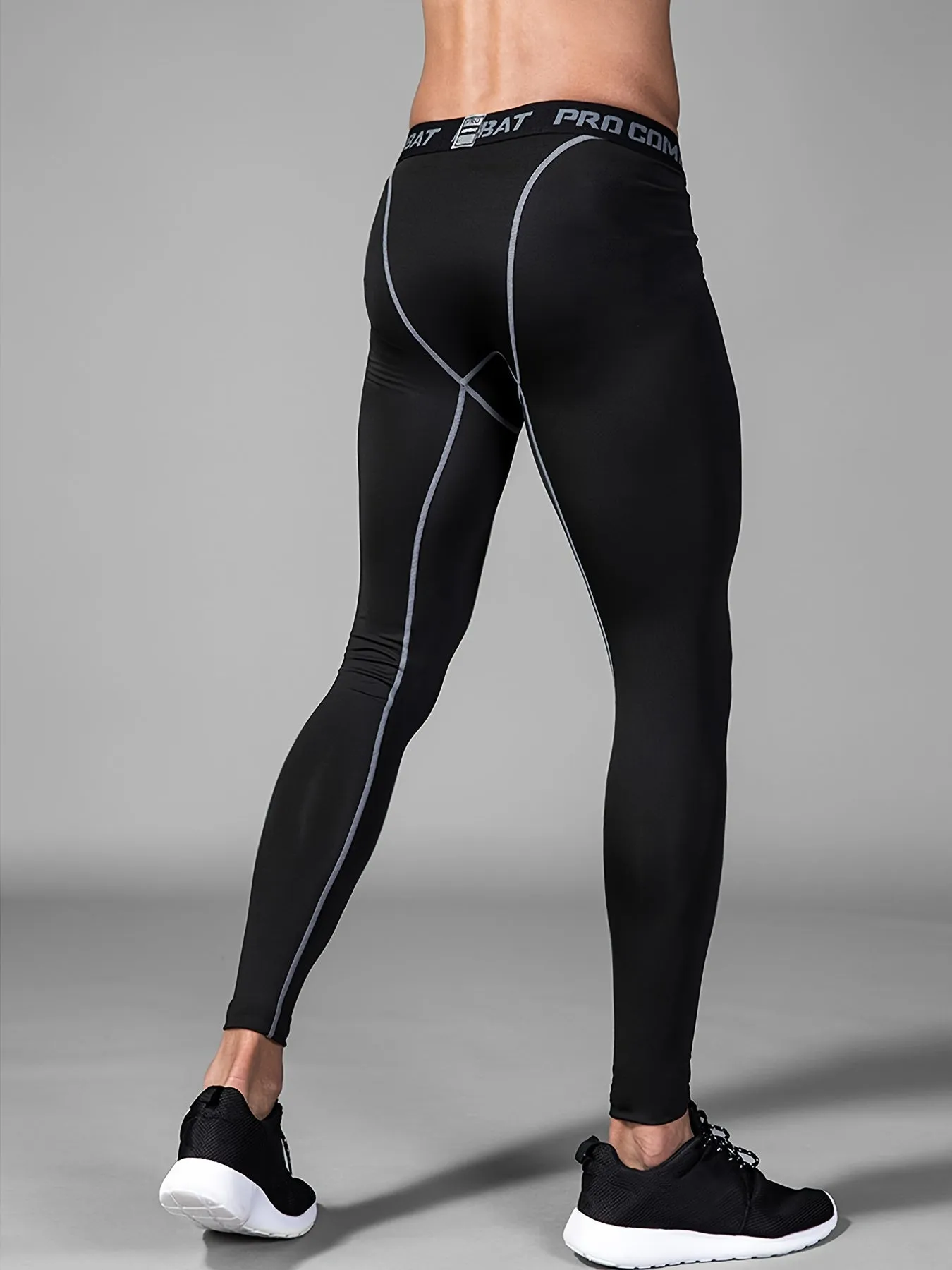 Quick Dry Compression Leggings for Men - Ideal for Running, Sports, and Fitness Training