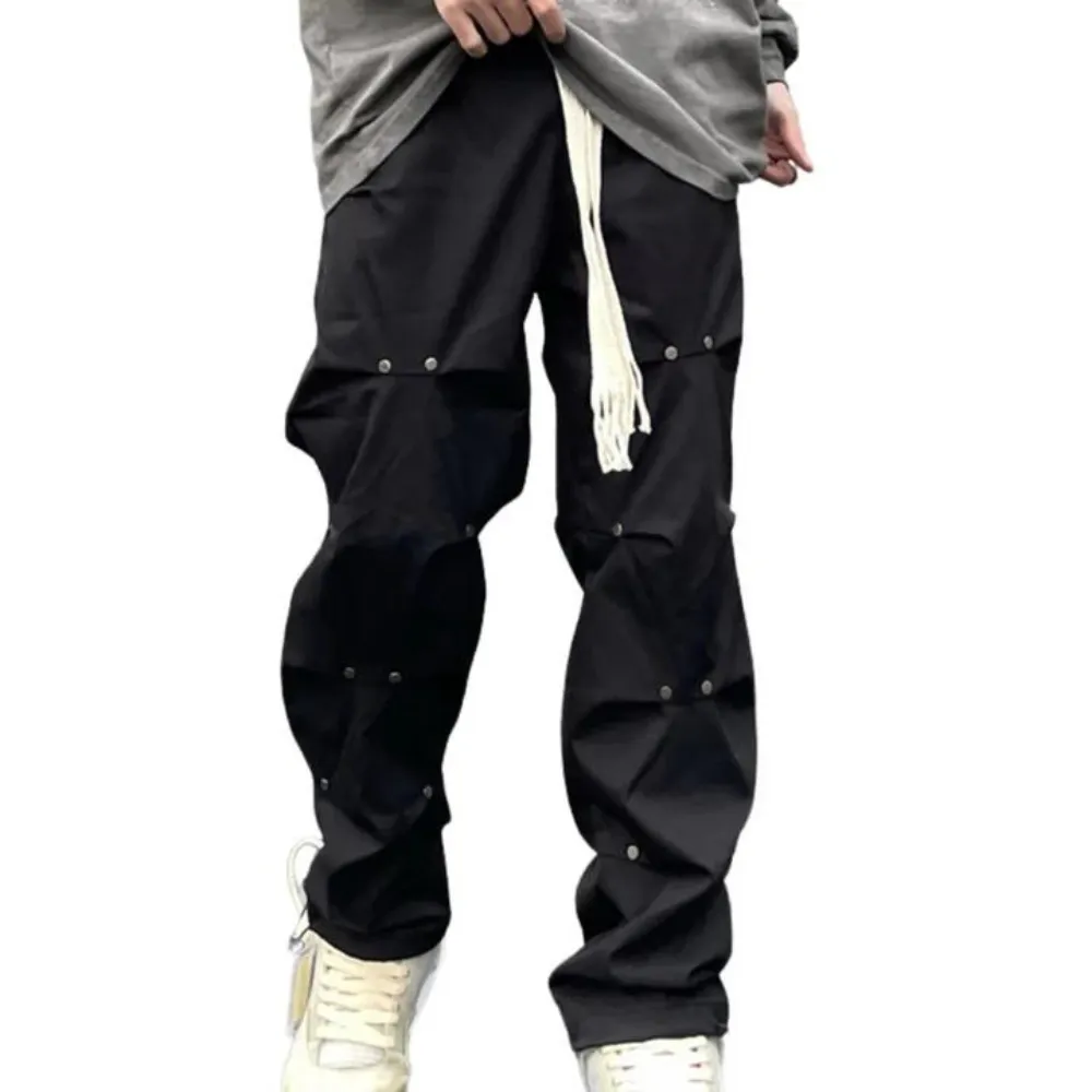"High Street Rivet Braided Rope" Sweatpants