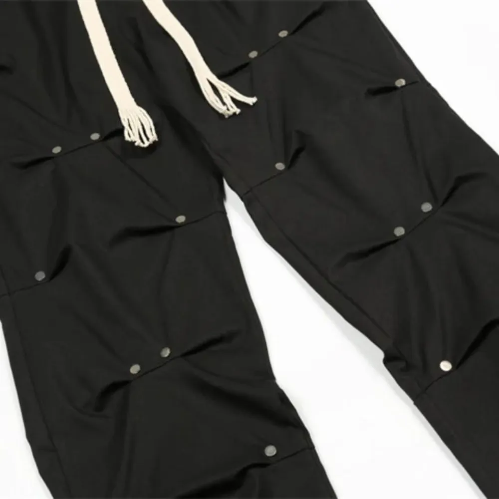 "High Street Rivet Braided Rope" Sweatpants