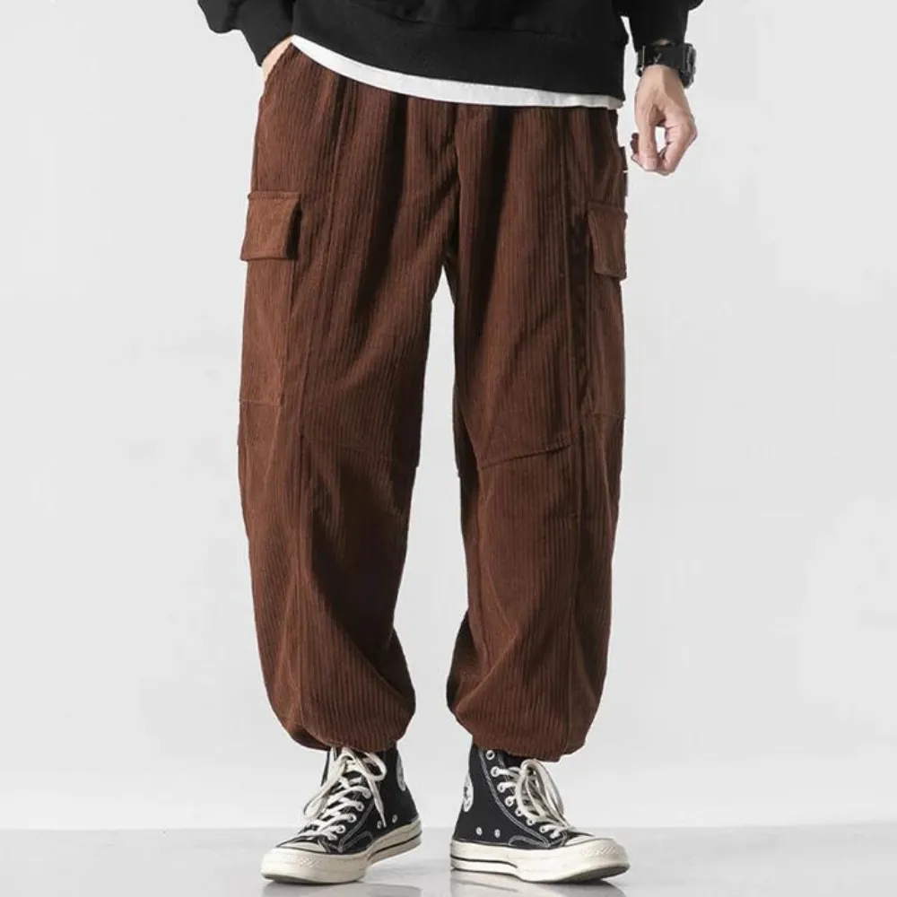 "Japanese Thickened Corduroy Loose" Sweatpants