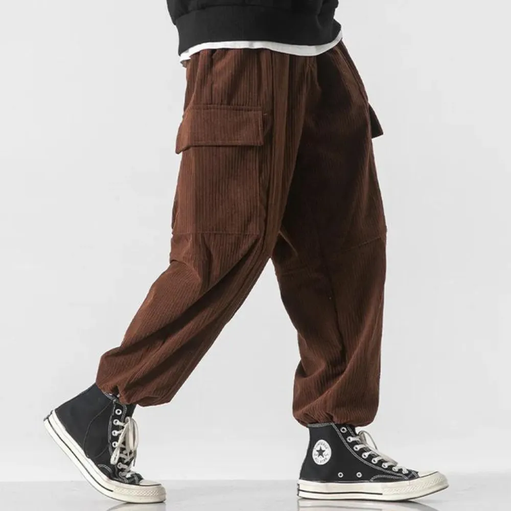 "Japanese Thickened Corduroy Loose" Sweatpants