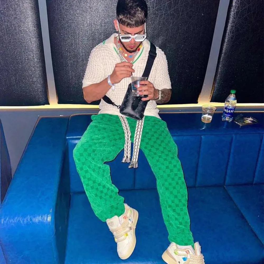 "Retro solid color drawstring" Sweatpants