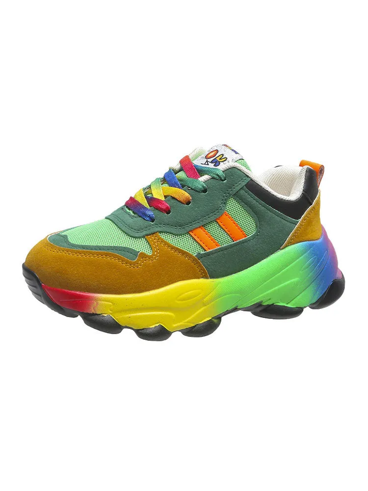 Rainbow Casual Lace-up Sneakers