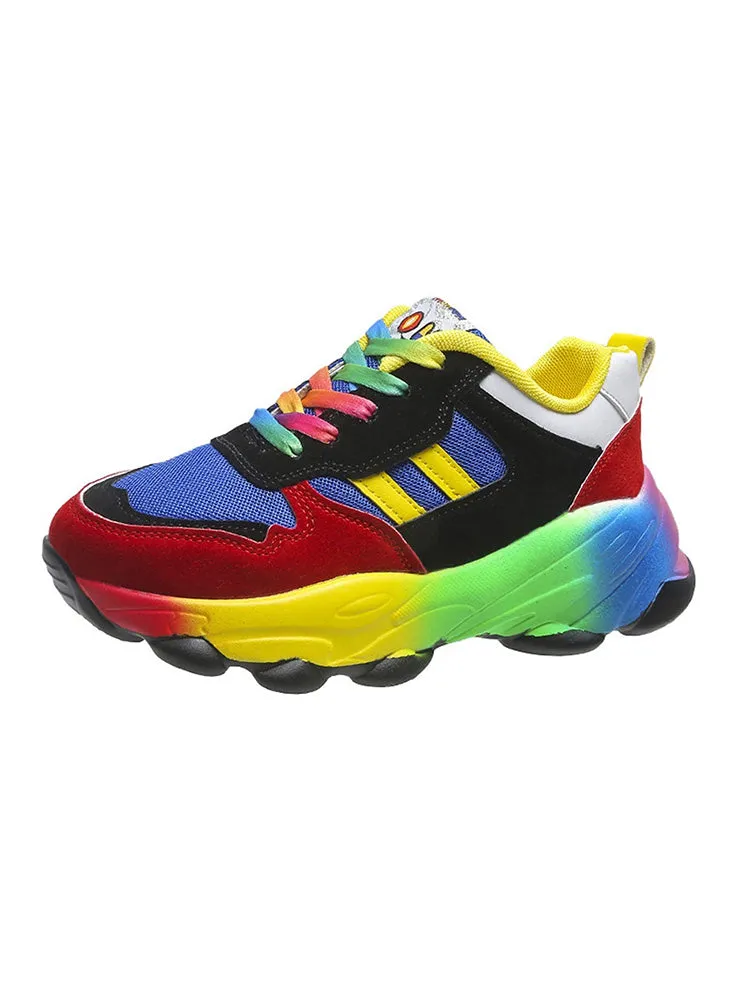 Rainbow Casual Lace-up Sneakers