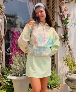 Rainbow Cream Tie Dye Hoodie