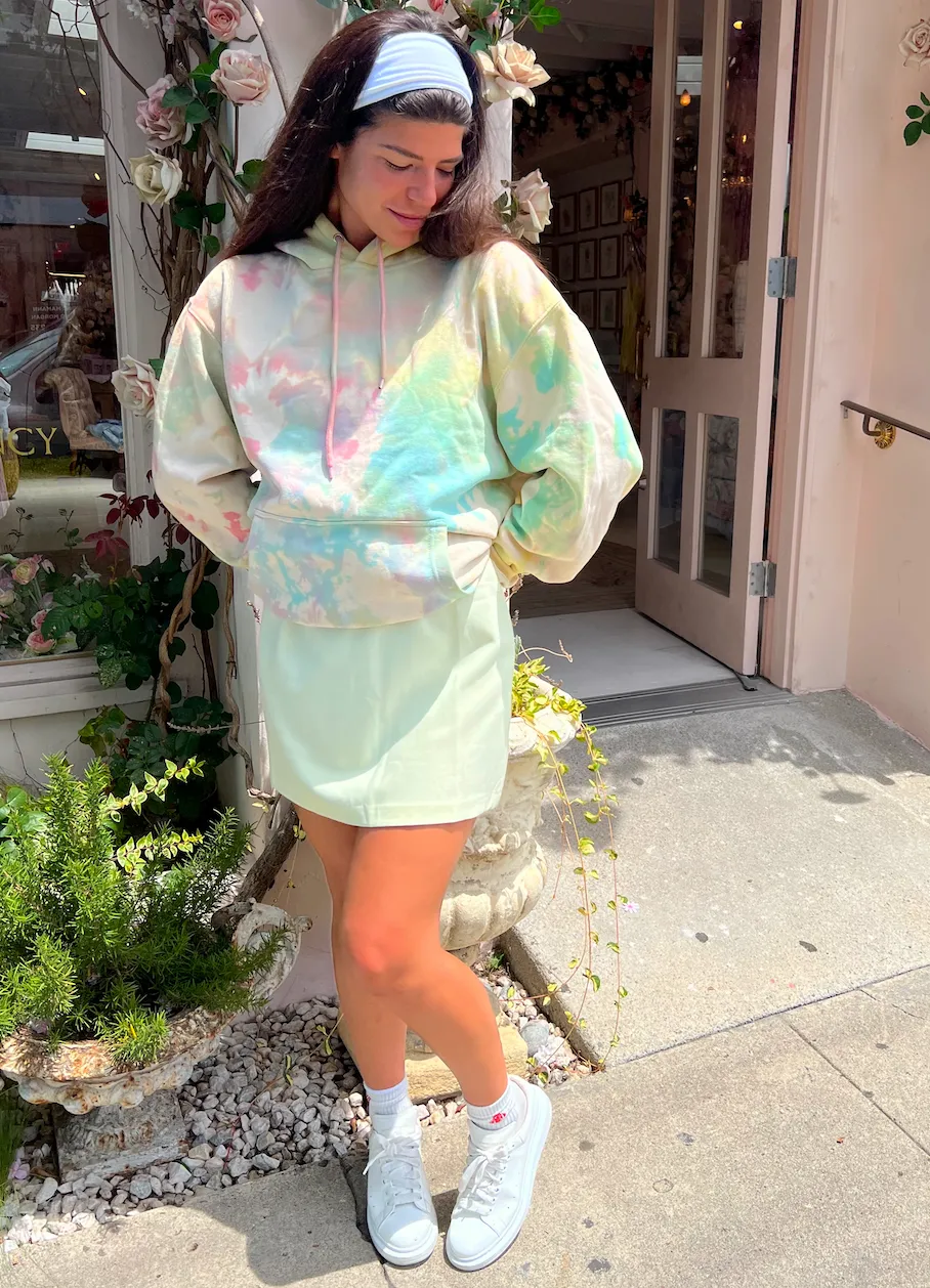Rainbow Cream Tie Dye Hoodie