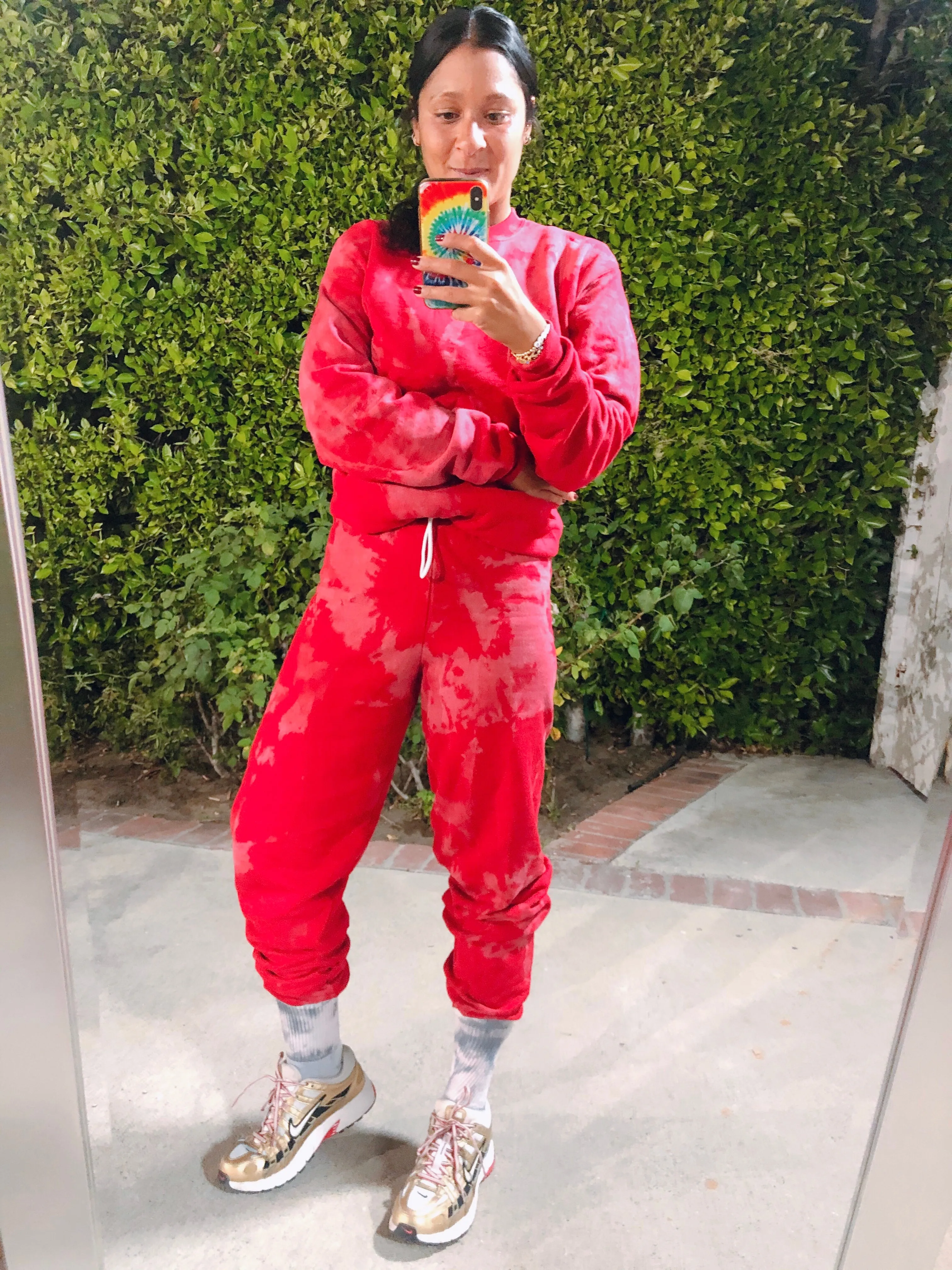Red Twizzler Tie Dye Loungewear Set