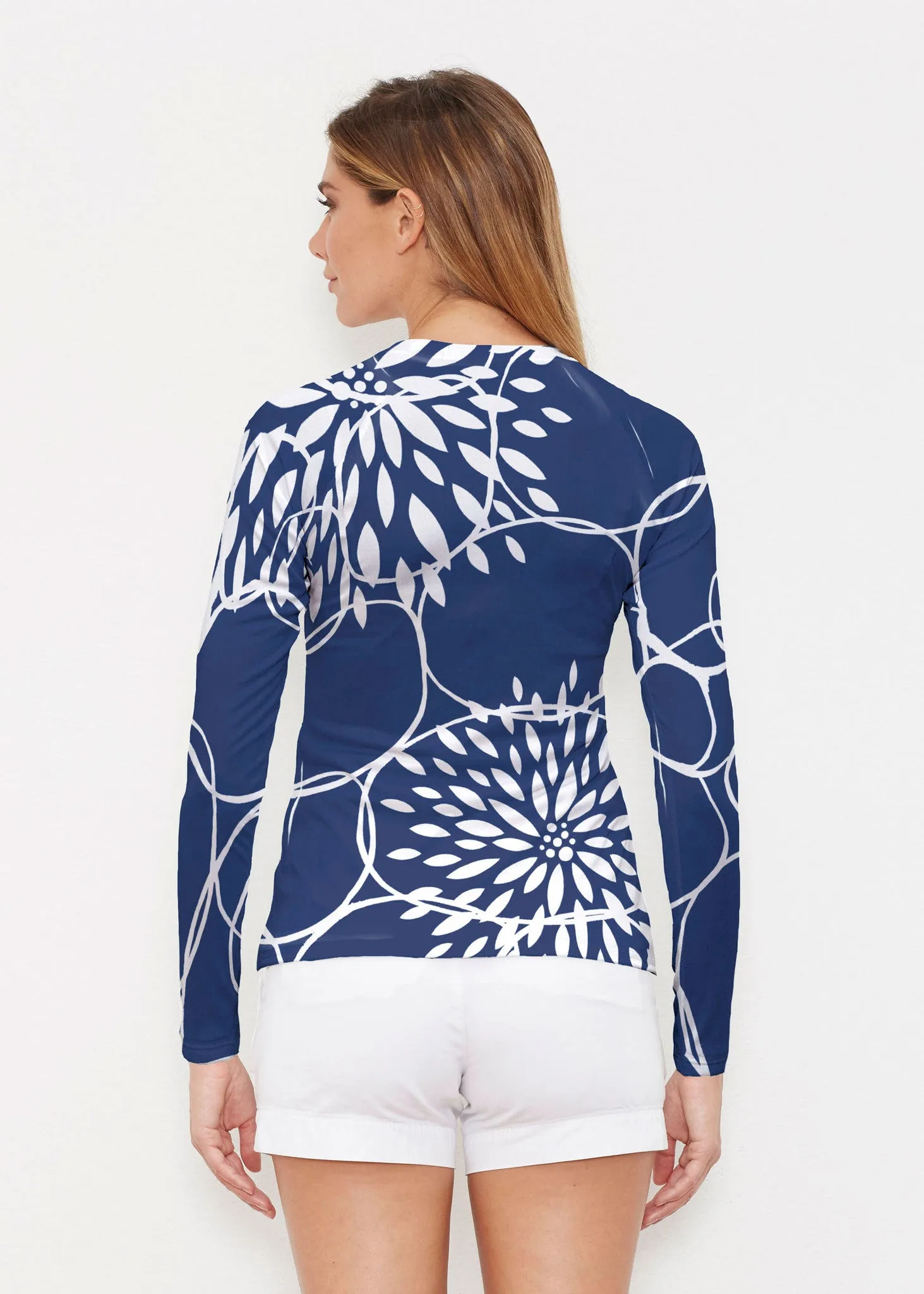 Reflection Navy (11040) ~ Long Sleeve Rash Guard