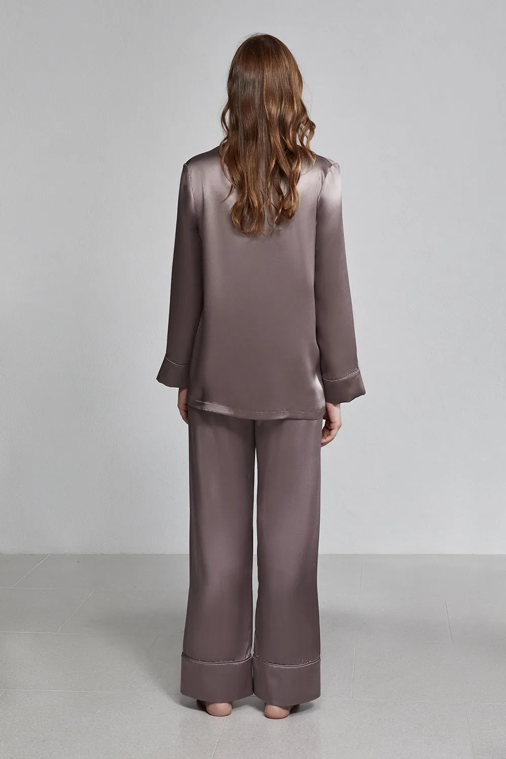 relaxed long pant, smoke