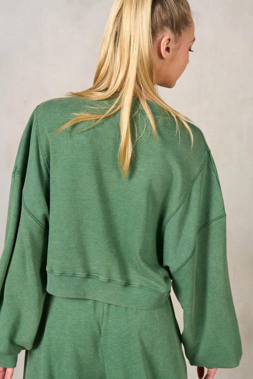 Rib Sweat Crop Top