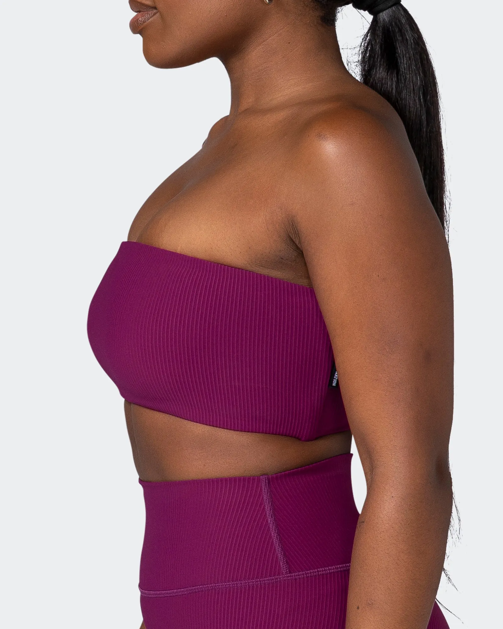 Ribbed Bandeau - Huckleberry