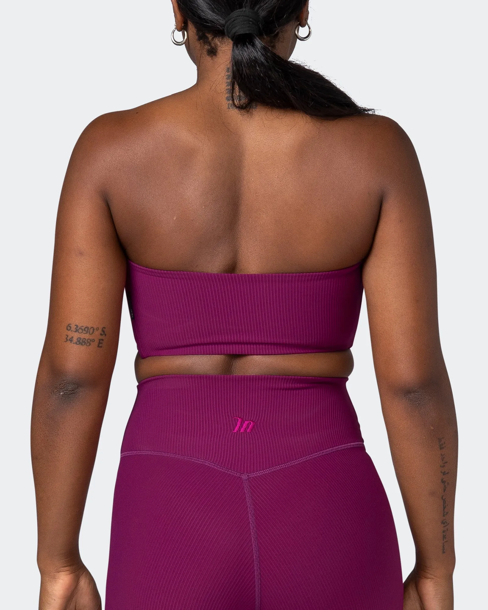 Ribbed Bandeau - Huckleberry