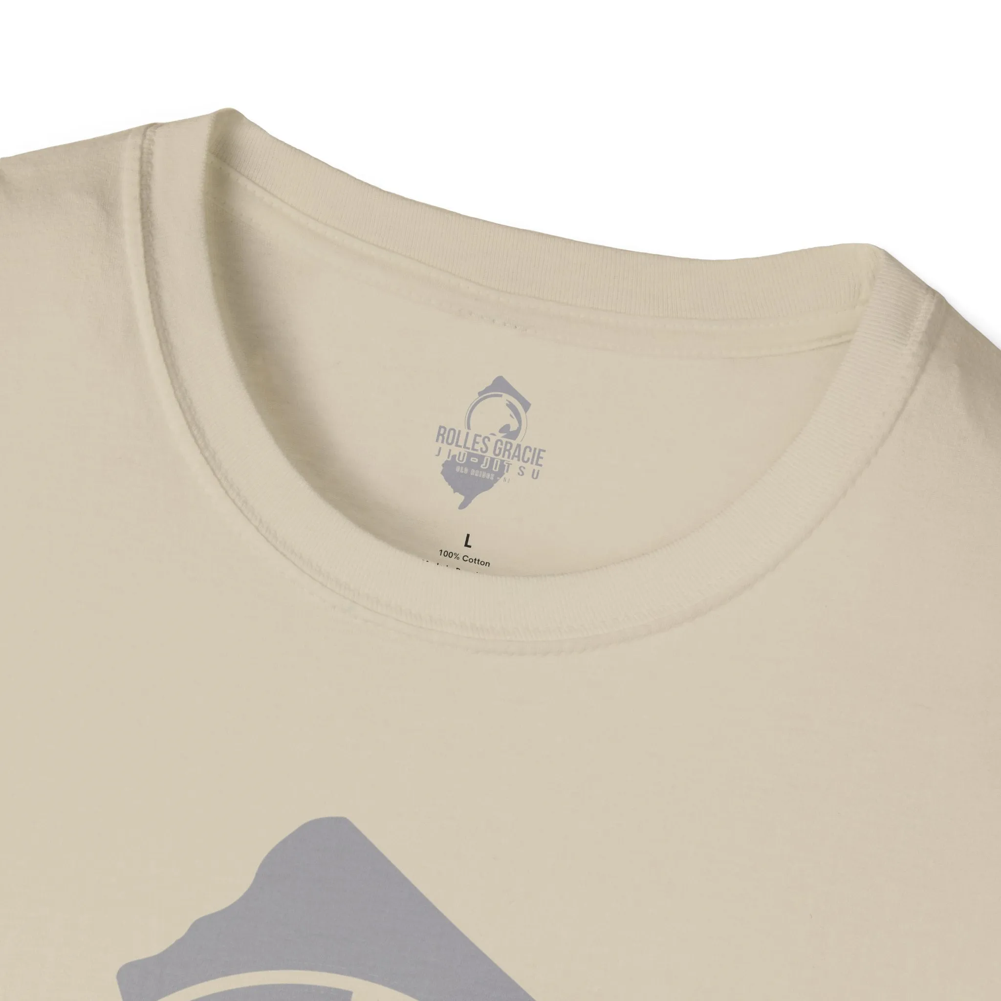Rolles Gracie Jiu-Jitsu Unisex Softstyle T-Shirt - Grey Design
