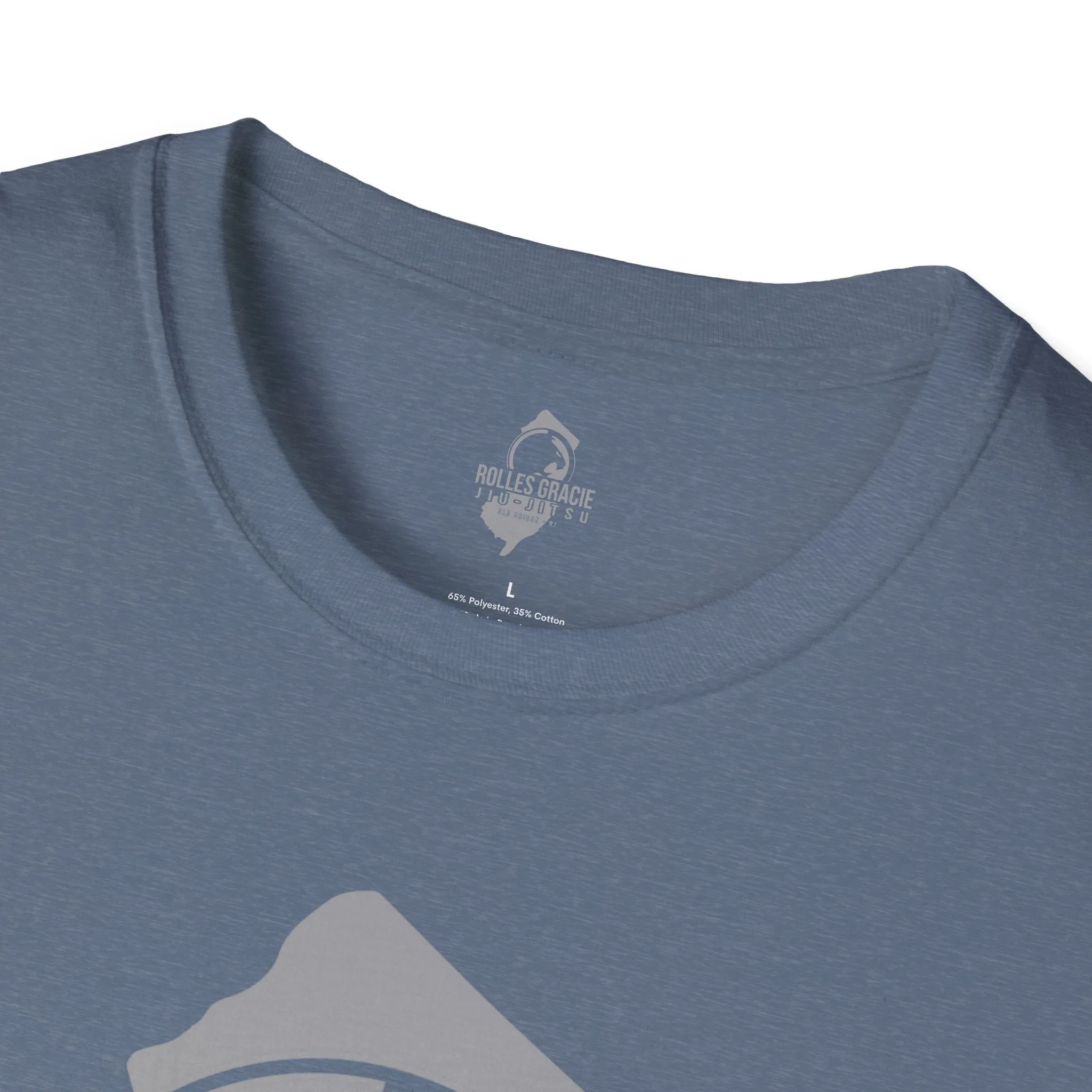 Rolles Gracie Jiu-Jitsu Unisex Softstyle T-Shirt - Grey Design