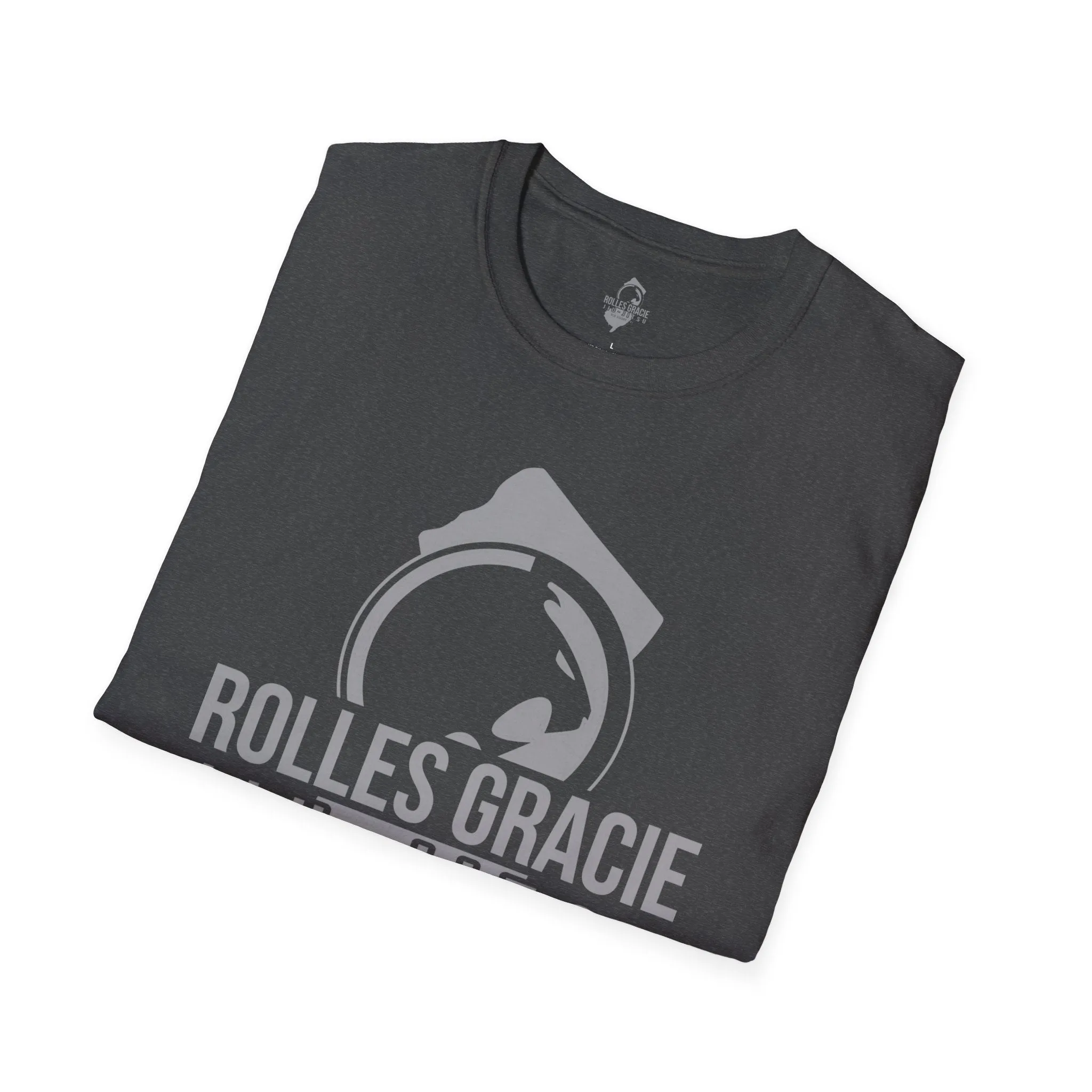 Rolles Gracie Jiu-Jitsu Unisex Softstyle T-Shirt - Grey Design