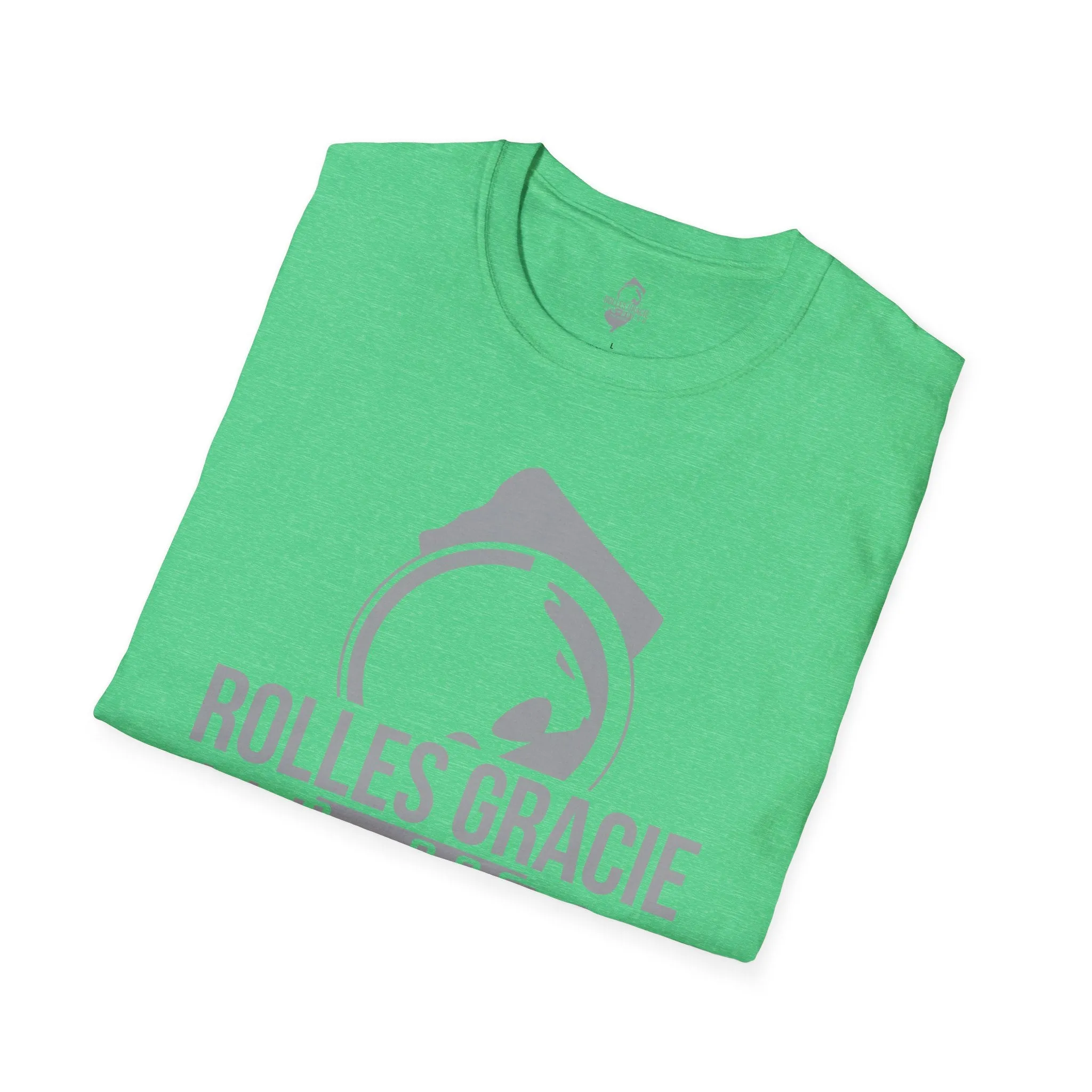 Rolles Gracie Jiu-Jitsu Unisex Softstyle T-Shirt - Grey Design