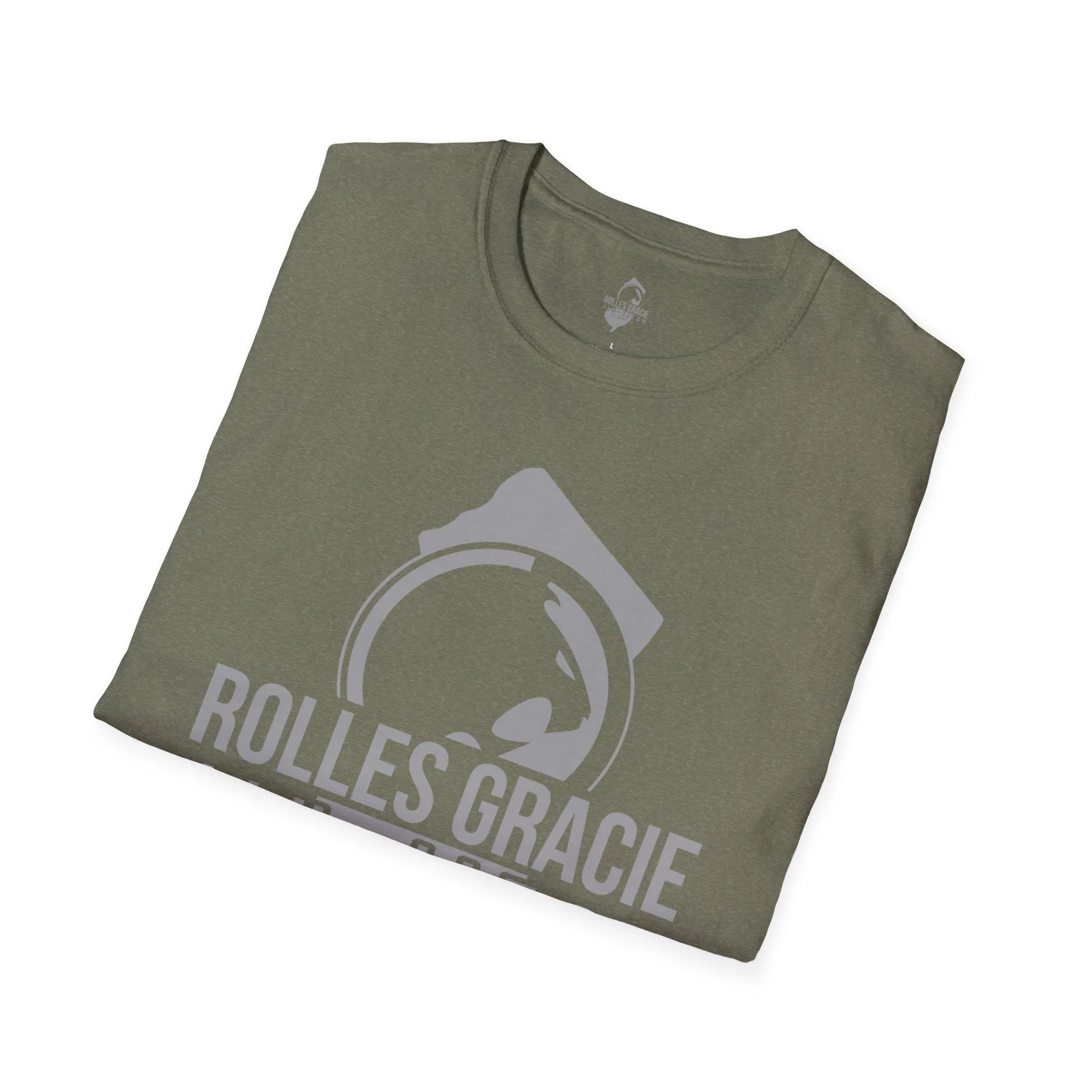 Rolles Gracie Jiu-Jitsu Unisex Softstyle T-Shirt - Grey Design
