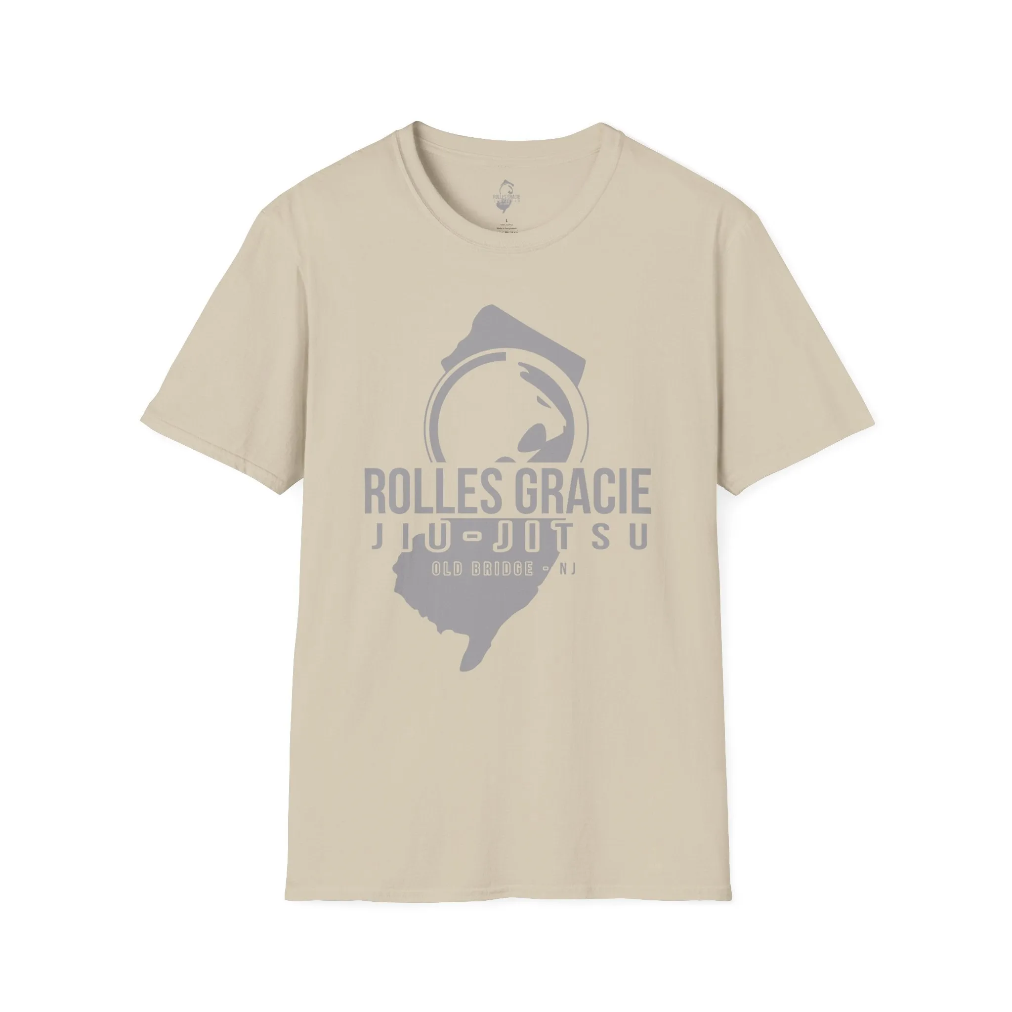 Rolles Gracie Jiu-Jitsu Unisex Softstyle T-Shirt - Grey Design