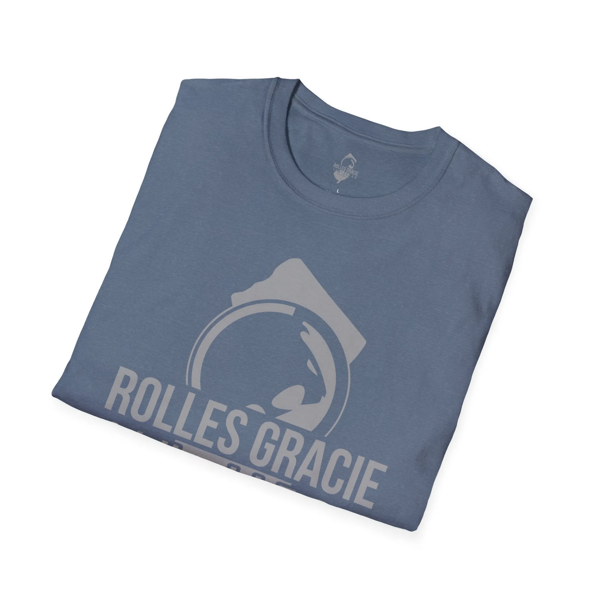 Rolles Gracie Jiu-Jitsu Unisex Softstyle T-Shirt - Grey Design