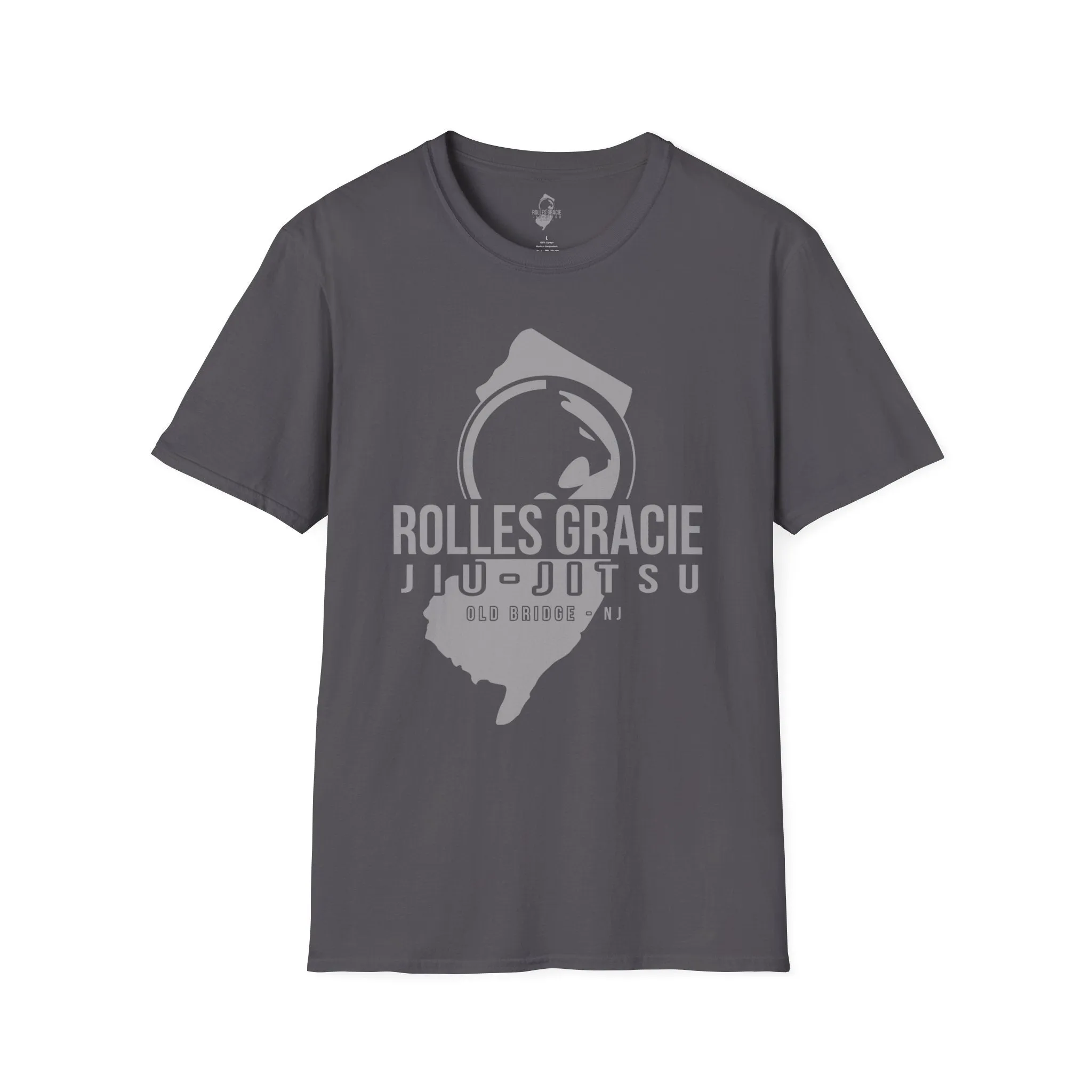 Rolles Gracie Jiu-Jitsu Unisex Softstyle T-Shirt - Grey Design