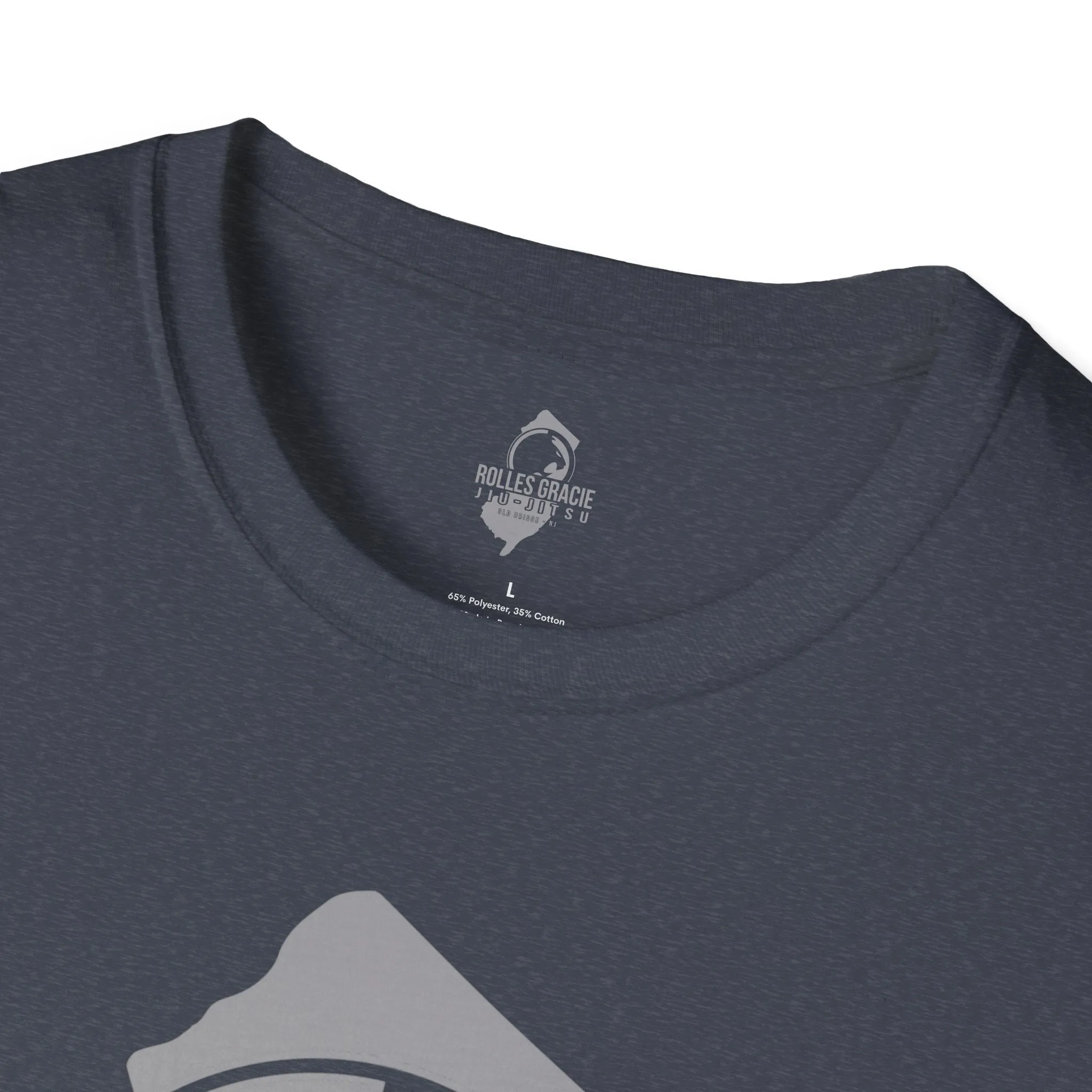 Rolles Gracie Jiu-Jitsu Unisex Softstyle T-Shirt - Grey Design