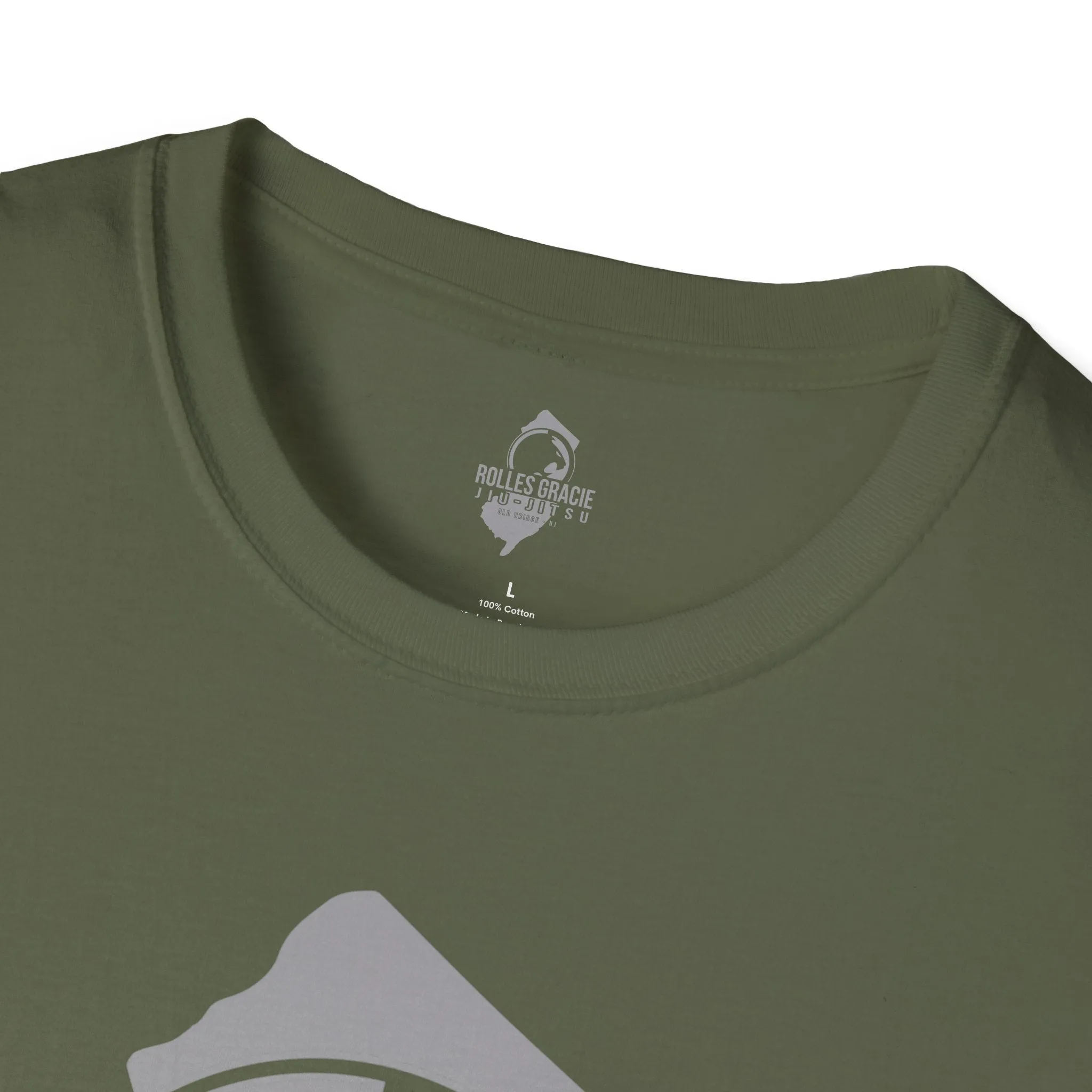 Rolles Gracie Jiu-Jitsu Unisex Softstyle T-Shirt - Grey Design