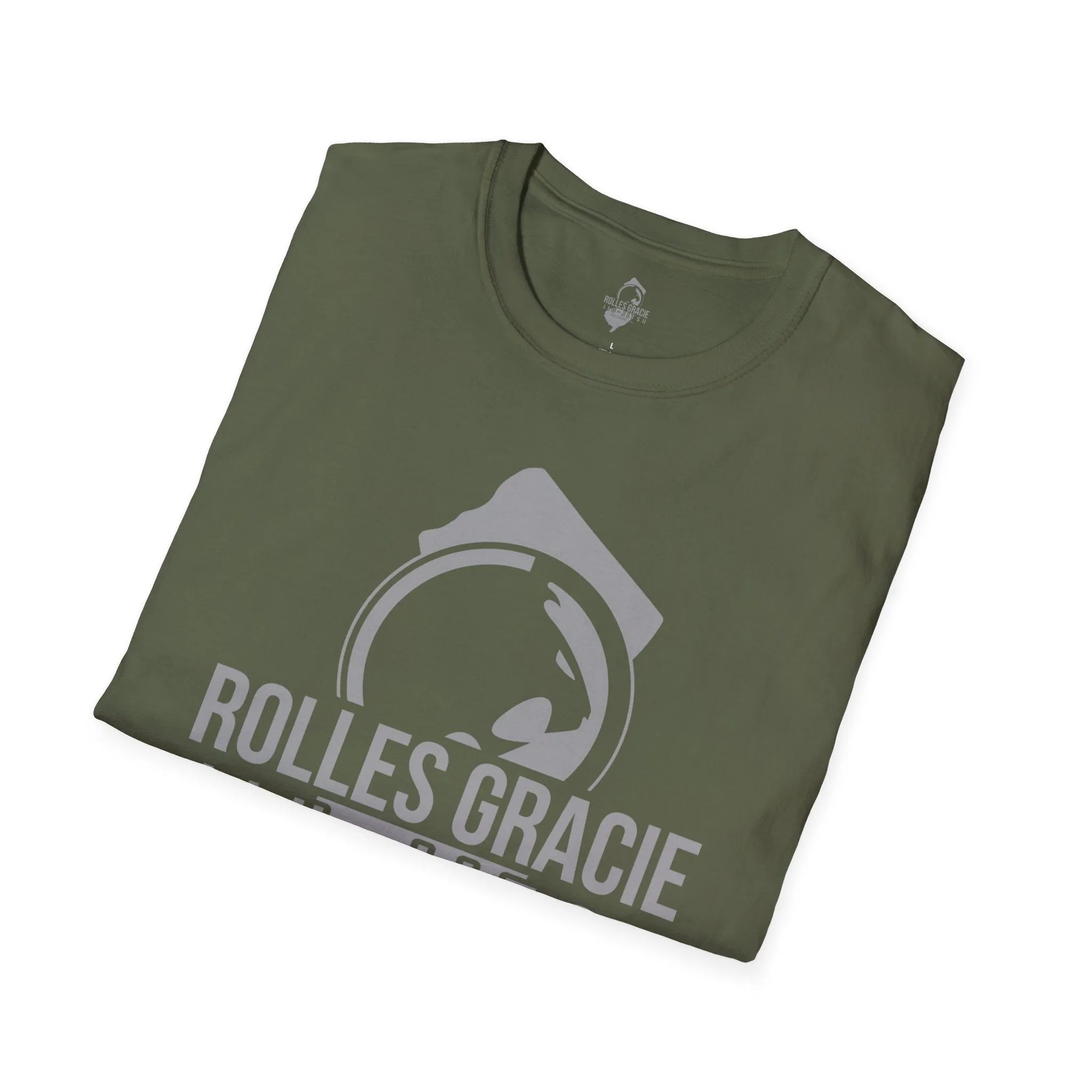 Rolles Gracie Jiu-Jitsu Unisex Softstyle T-Shirt - Grey Design