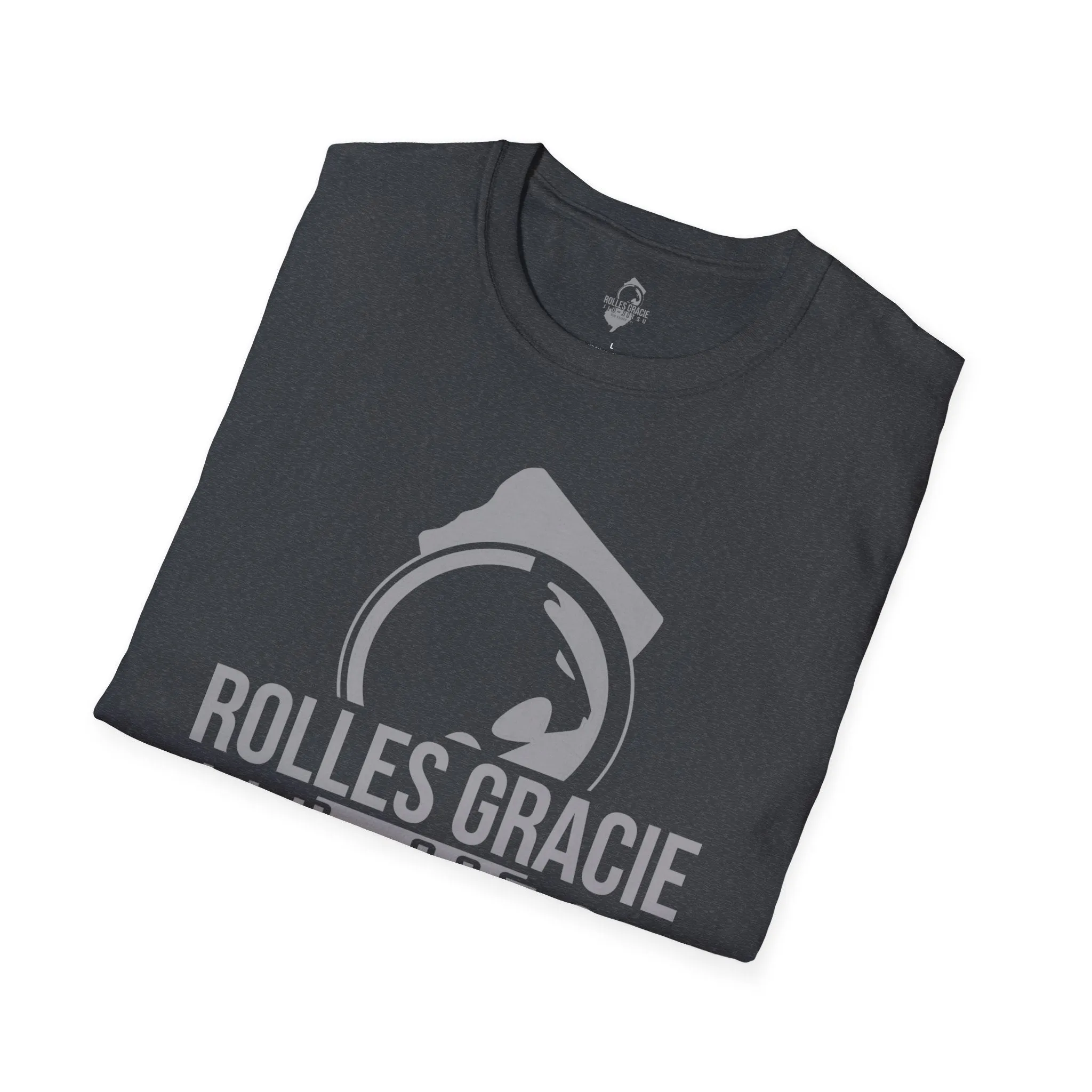 Rolles Gracie Jiu-Jitsu Unisex Softstyle T-Shirt - Grey Design