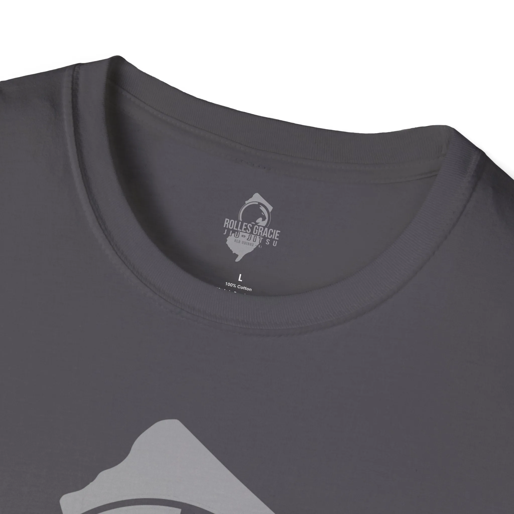 Rolles Gracie Jiu-Jitsu Unisex Softstyle T-Shirt - Grey Design