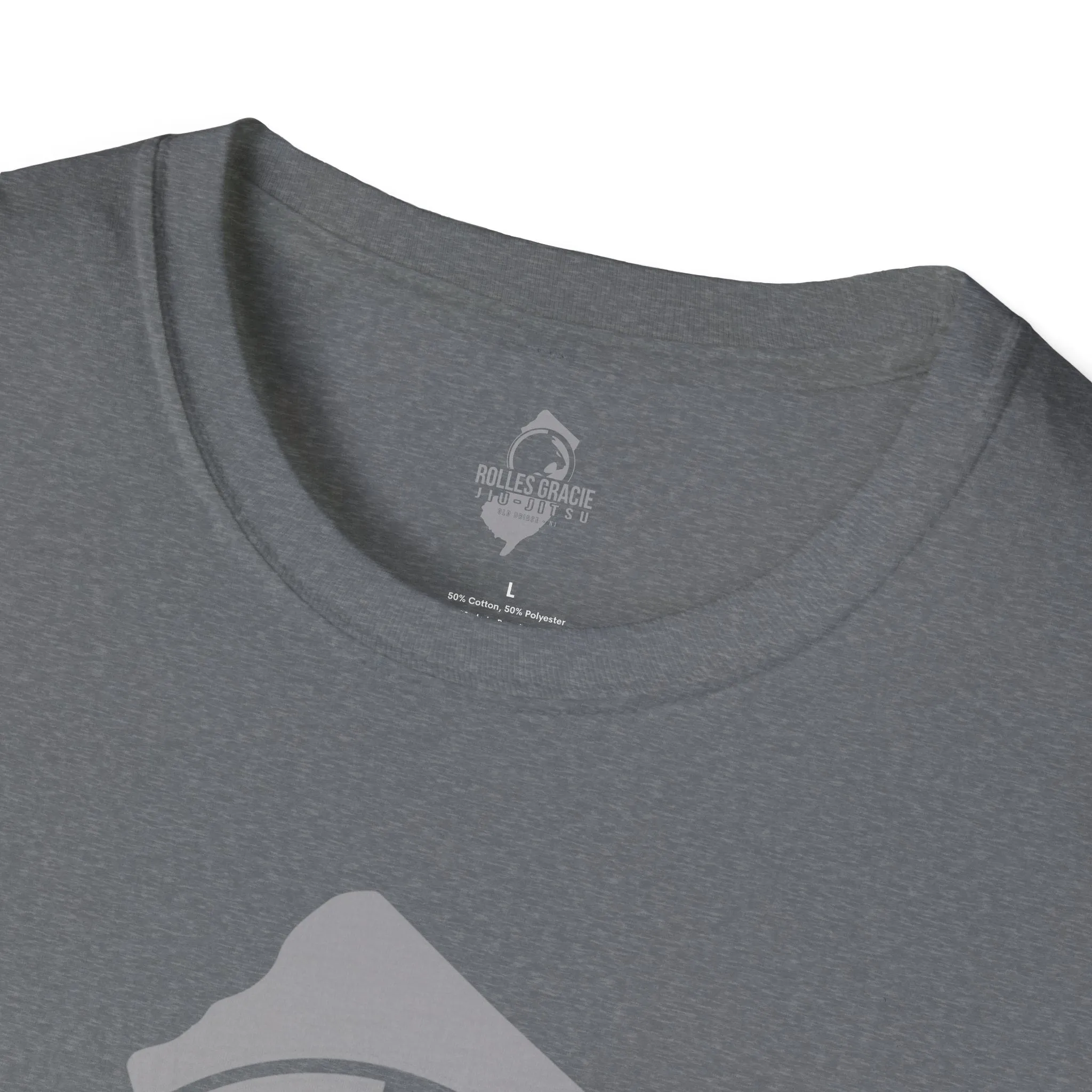 Rolles Gracie Jiu-Jitsu Unisex Softstyle T-Shirt - Grey Design