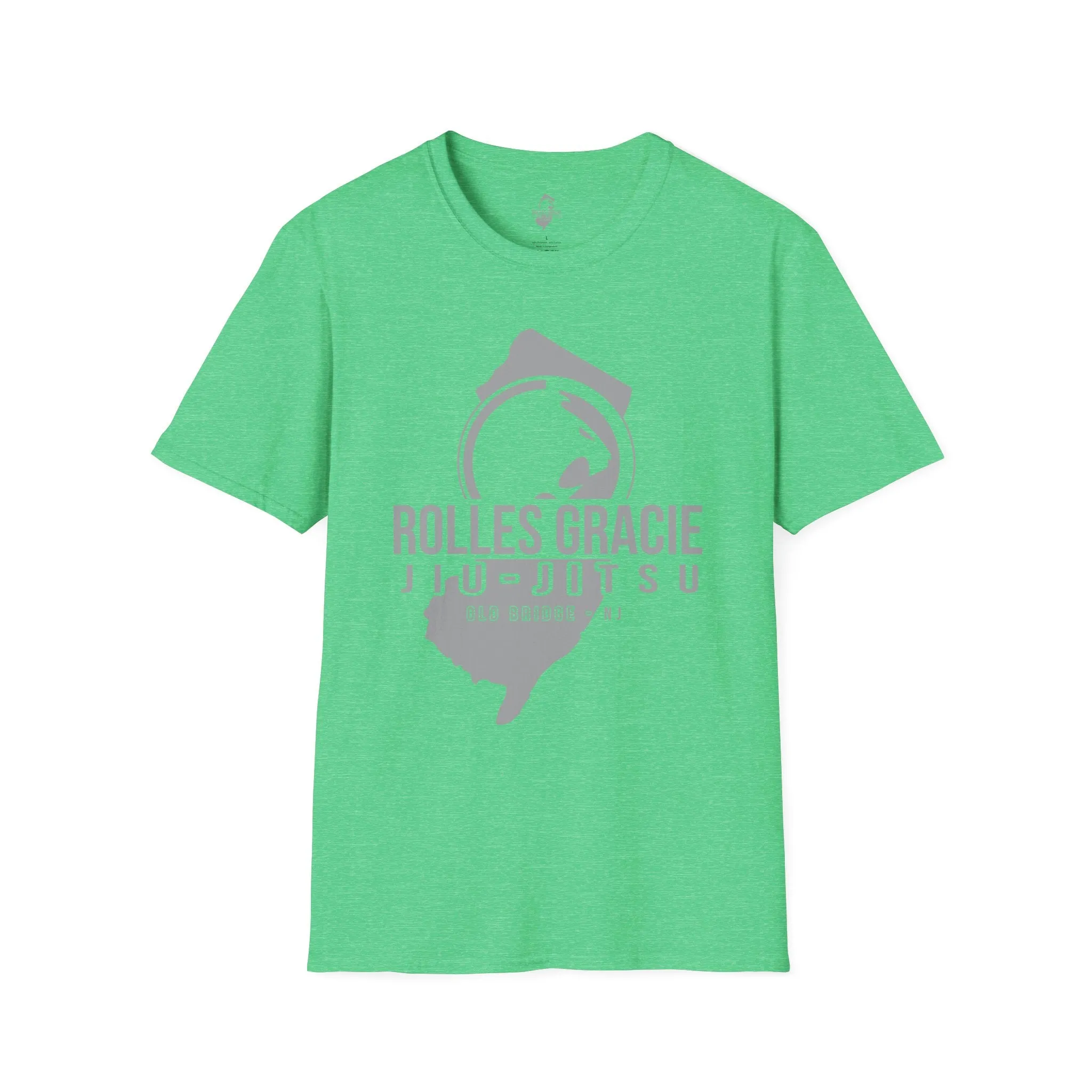 Rolles Gracie Jiu-Jitsu Unisex Softstyle T-Shirt - Grey Design