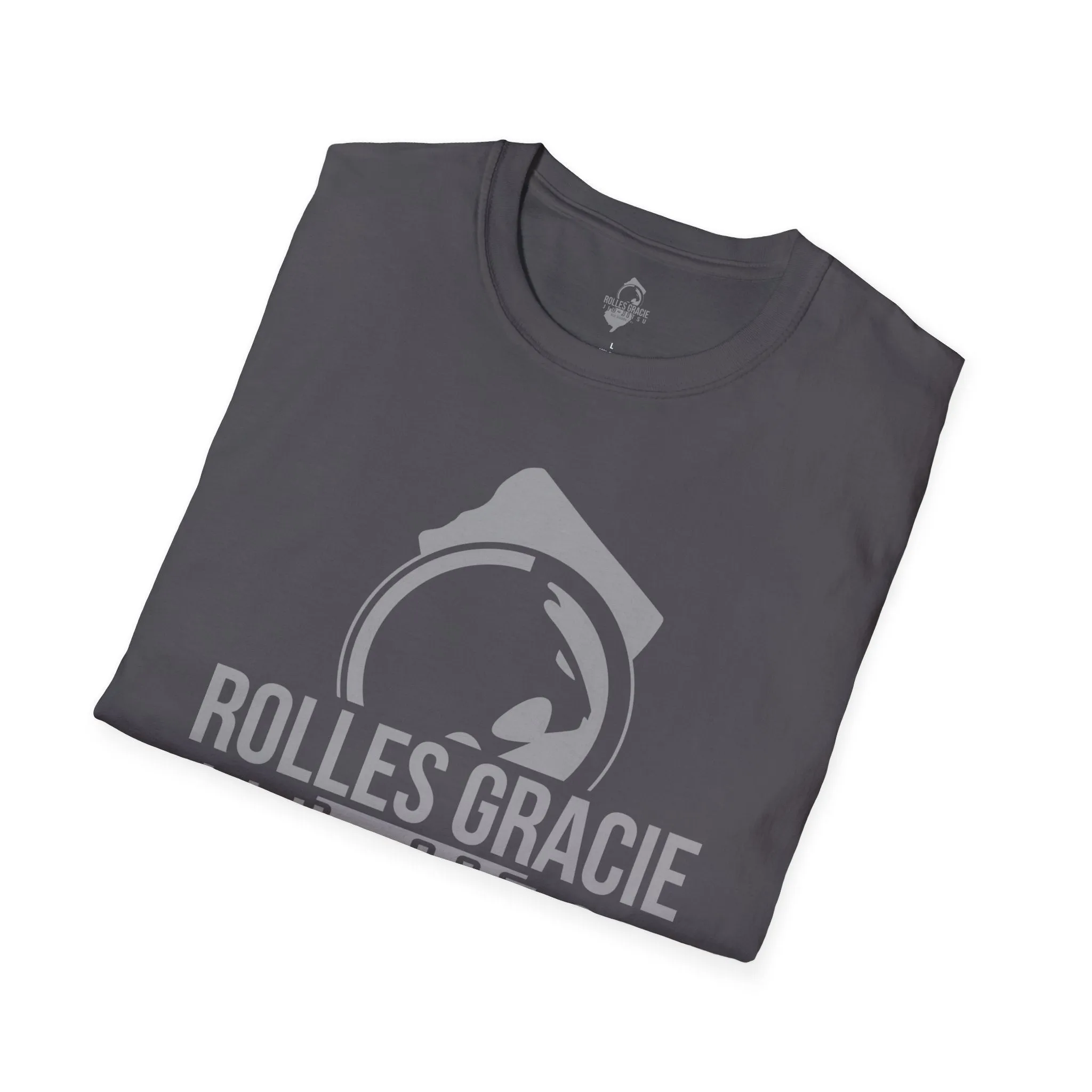 Rolles Gracie Jiu-Jitsu Unisex Softstyle T-Shirt - Grey Design
