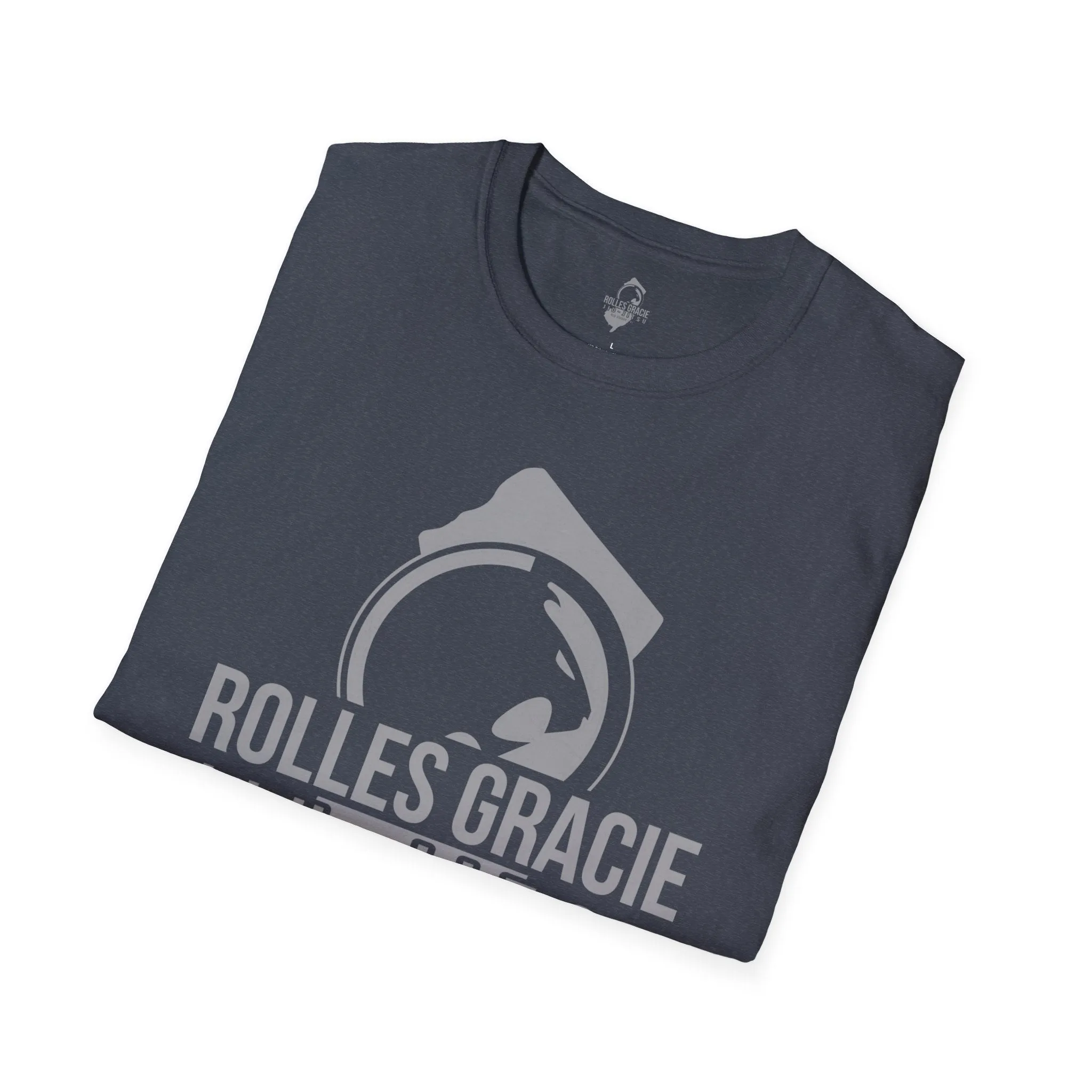 Rolles Gracie Jiu-Jitsu Unisex Softstyle T-Shirt - Grey Design