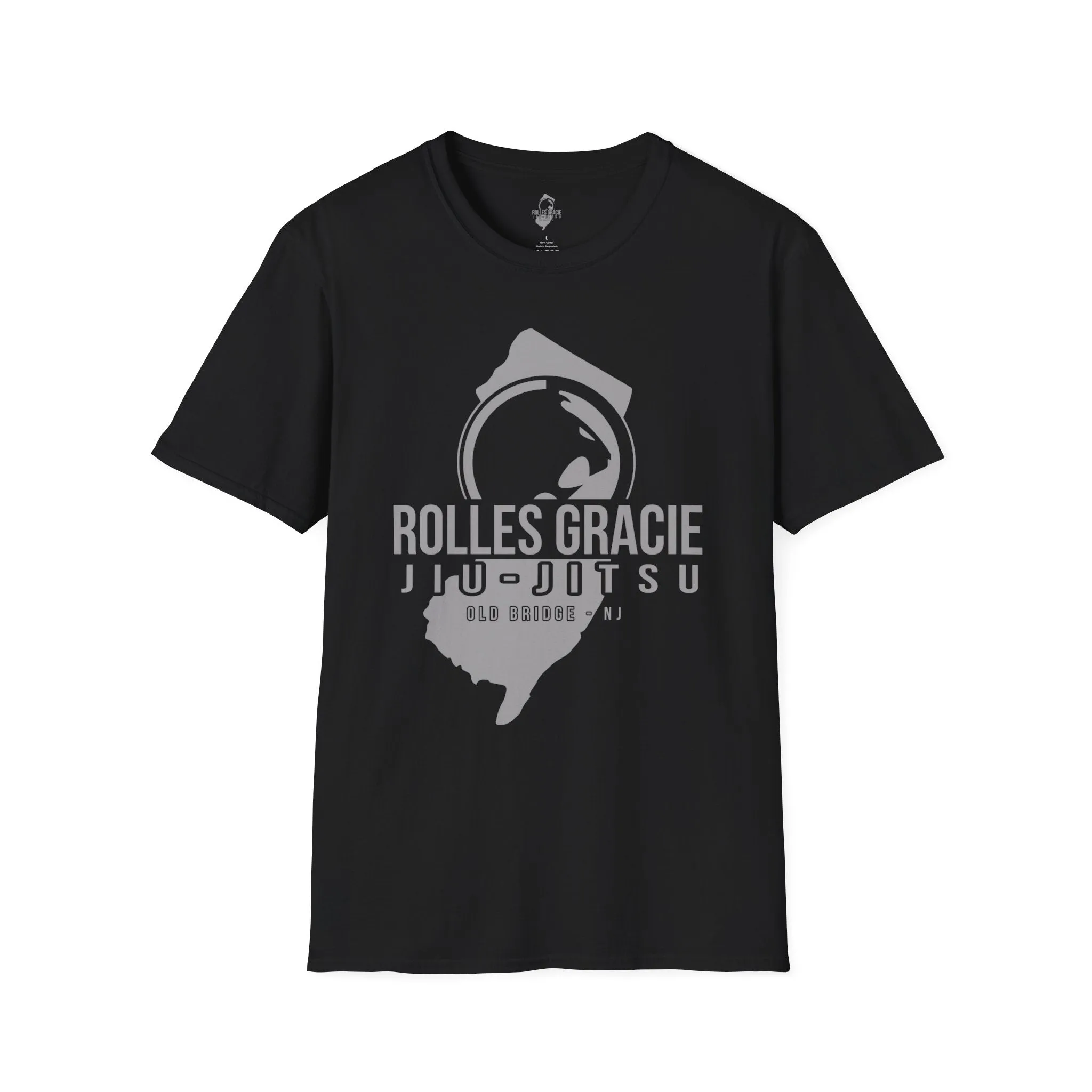Rolles Gracie Jiu-Jitsu Unisex Softstyle T-Shirt - Grey Design