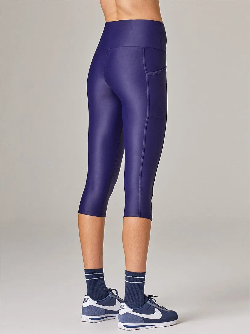 Running Bare Power Moves Pocket 3/4 Leggings | Java Sea